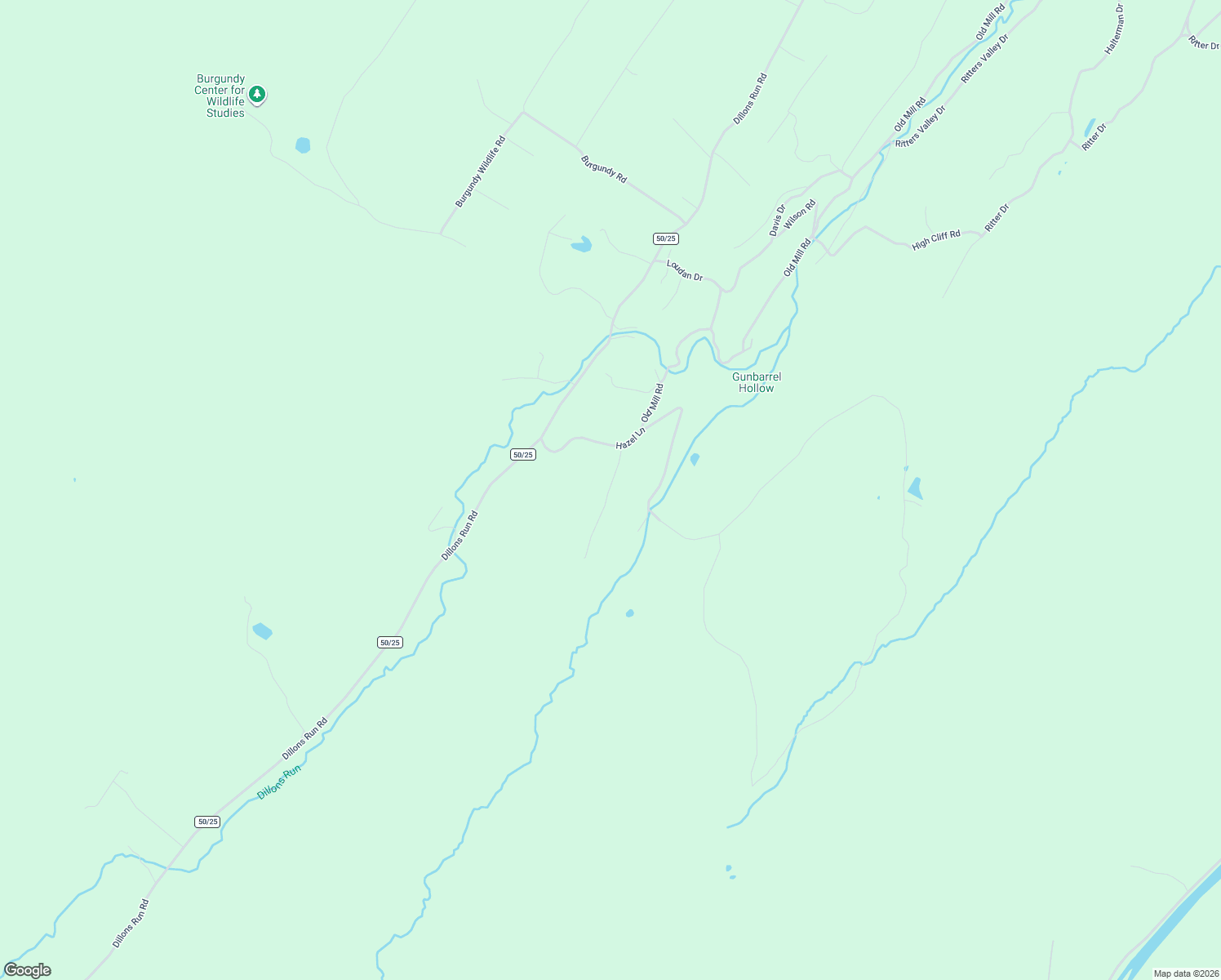 map of restaurants, bars, coffee shops, grocery stores, and more near 153 Oxbow Lane in Capon Bridge