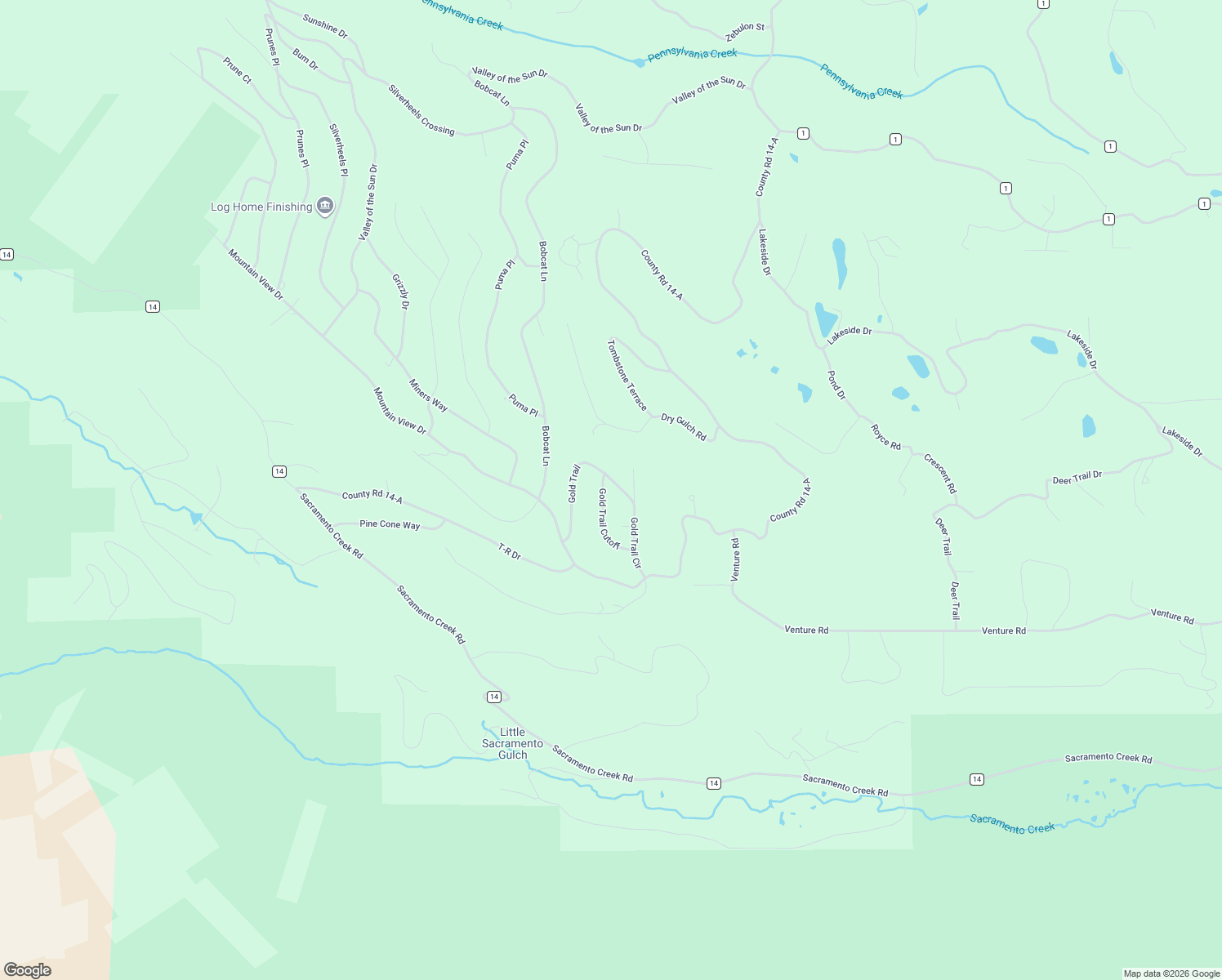 map of restaurants, bars, coffee shops, grocery stores, and more near 220 Gold Trail Circle in Fairplay