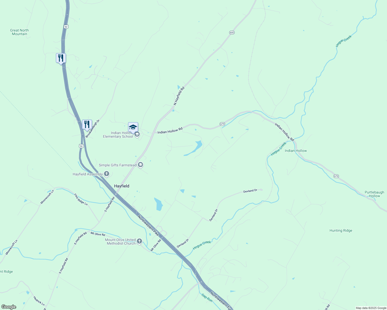 map of restaurants, bars, coffee shops, grocery stores, and more near 335 Hunting Road in Winchester