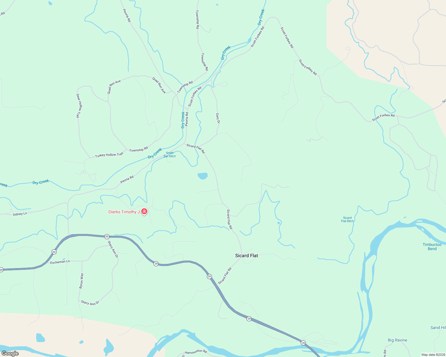 map of restaurants, bars, coffee shops, grocery stores, and more near 9521 Sicard Flat Road in Yuba