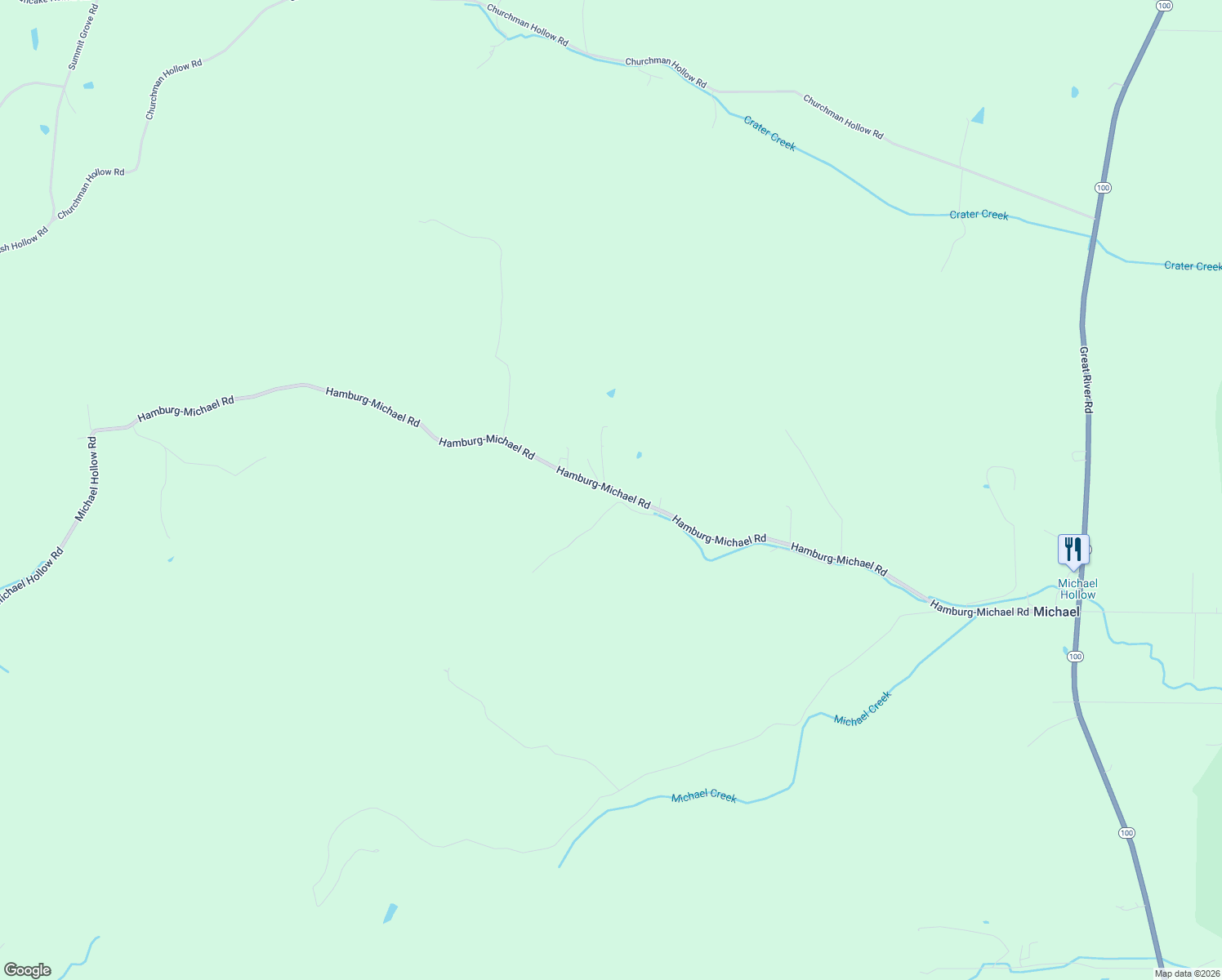 map of restaurants, bars, coffee shops, grocery stores, and more near Hamburg-Michael Road in Calhoun County