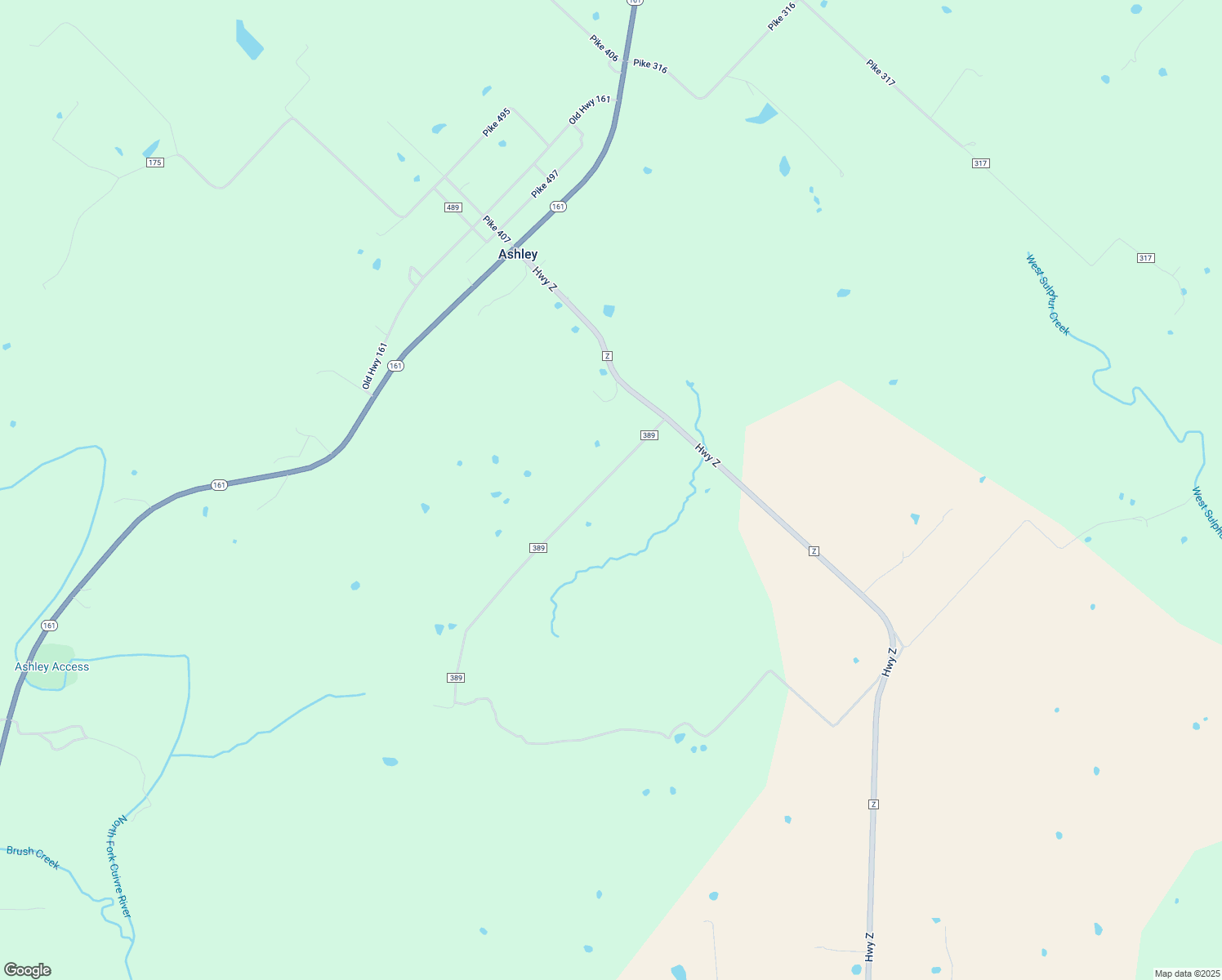 map of restaurants, bars, coffee shops, grocery stores, and more near 23802 Highway Z in Bowling Green