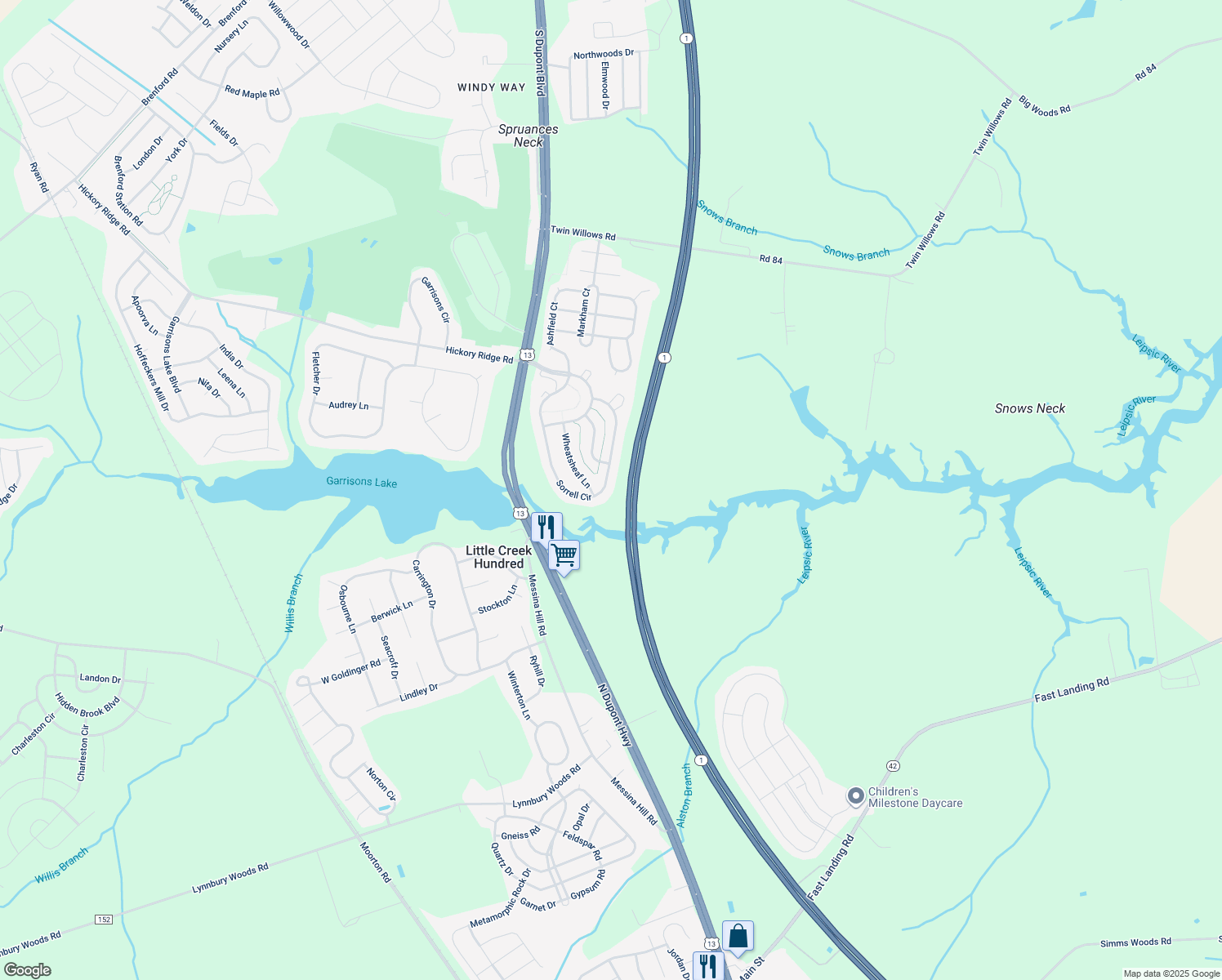 map of restaurants, bars, coffee shops, grocery stores, and more near 506 Sorrell Circle in Smyrna