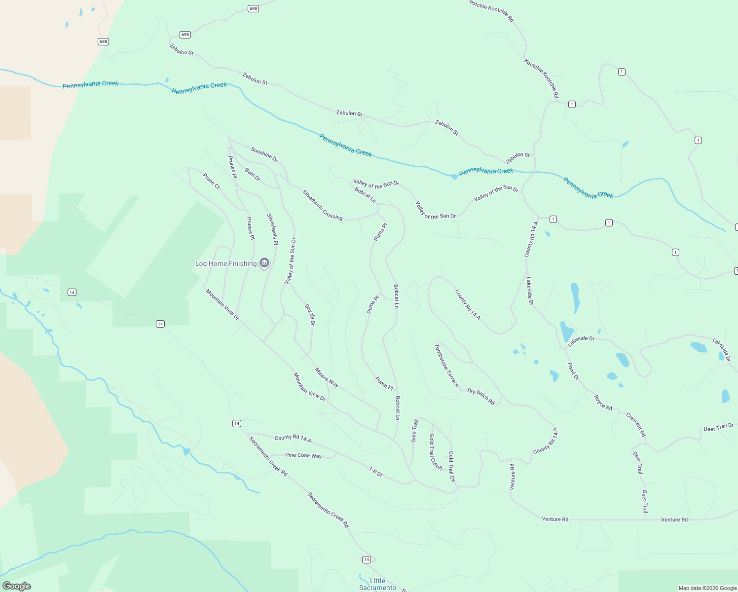 map of restaurants, bars, coffee shops, grocery stores, and more near 503 Puma Place in Fairplay
