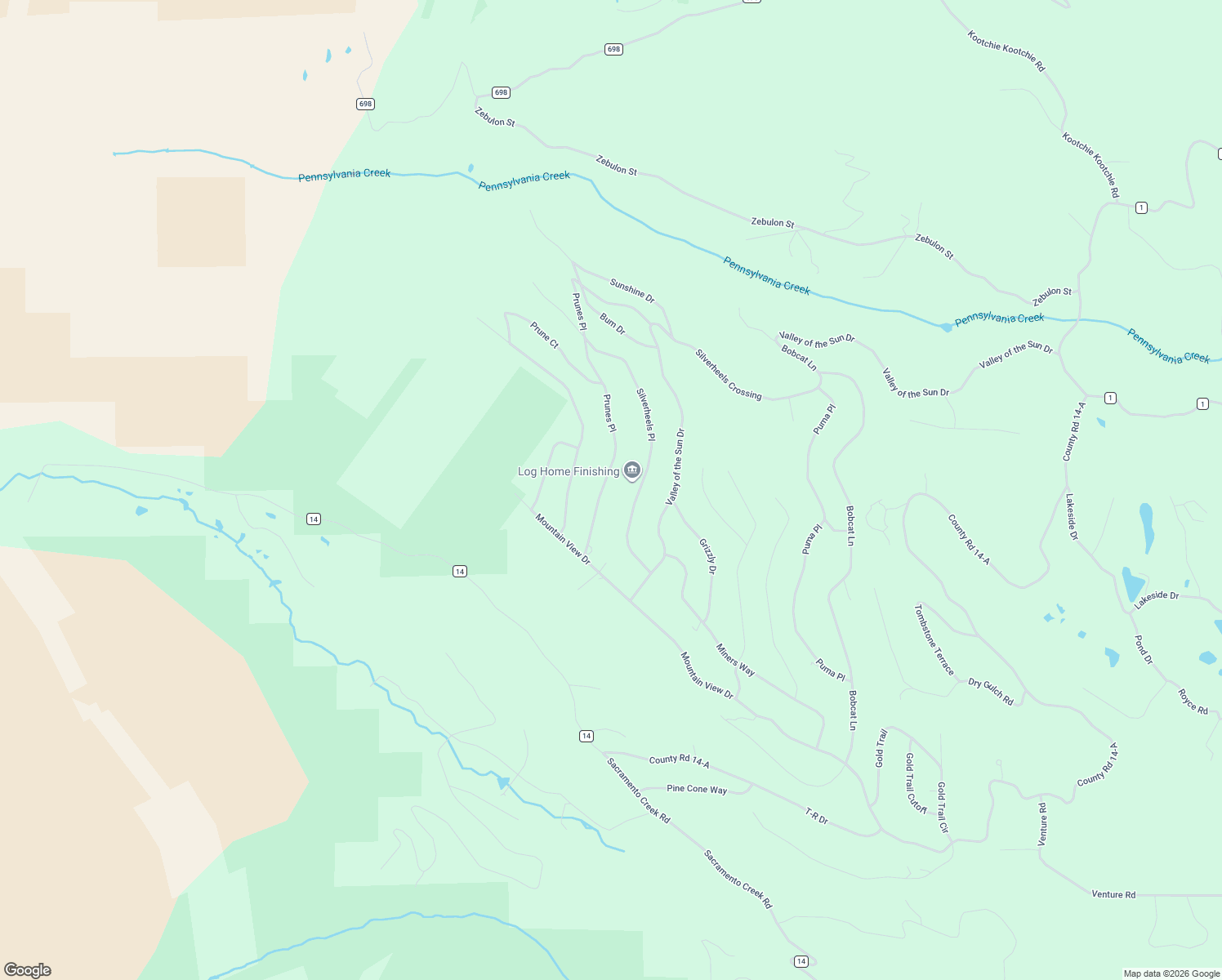 map of restaurants, bars, coffee shops, grocery stores, and more near 238 Prunes Place in Fairplay