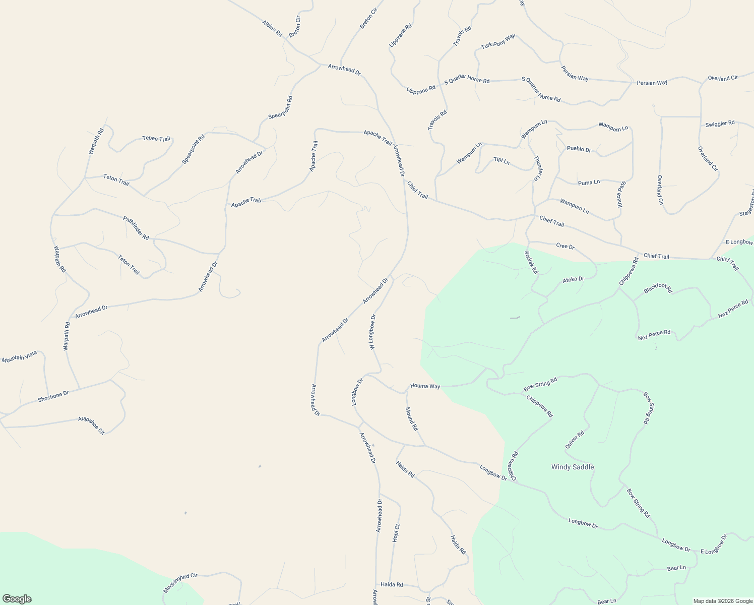 map of restaurants, bars, coffee shops, grocery stores, and more near 2056 Arrowhead Drive in Jefferson