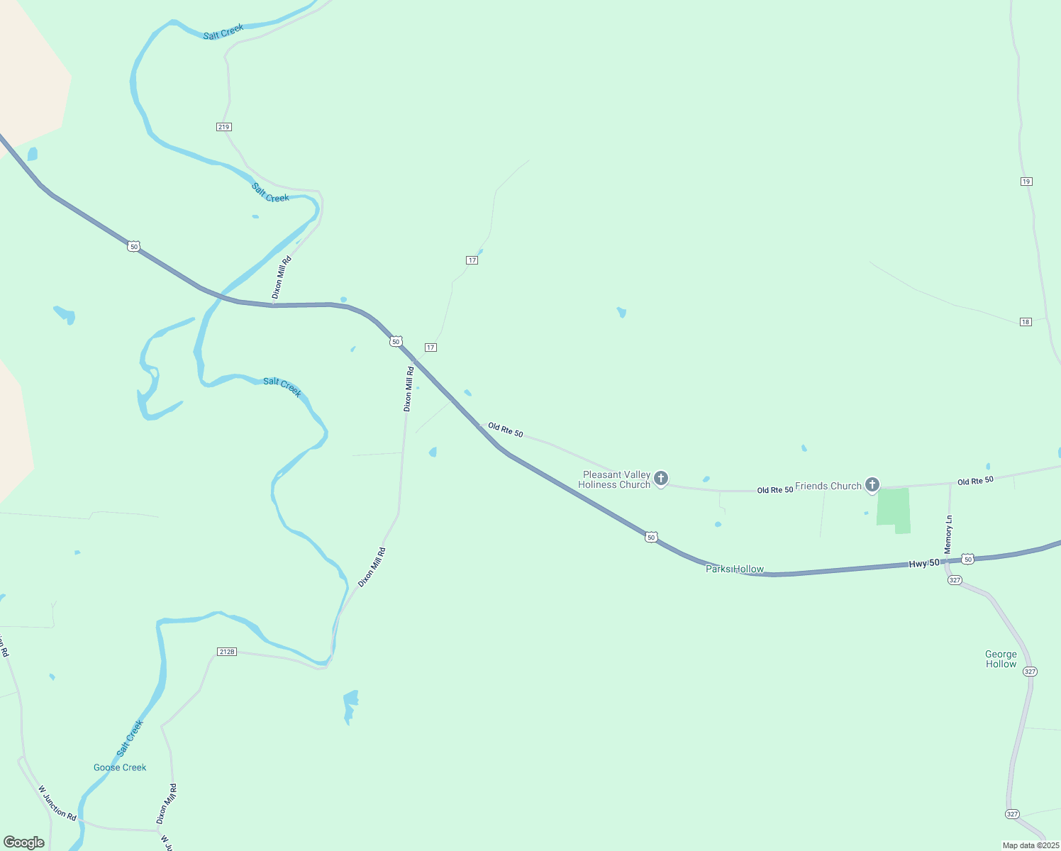 map of restaurants, bars, coffee shops, grocery stores, and more near 50443 Old Route 50 in Londonderry