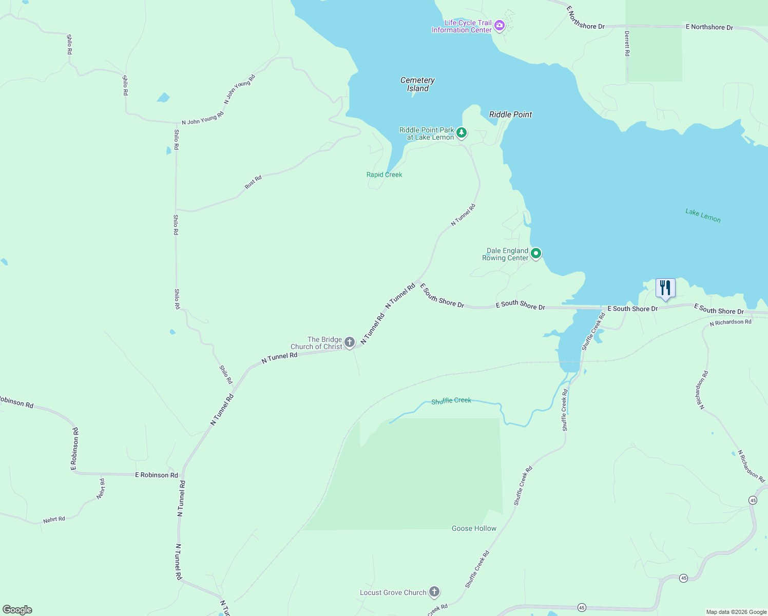 map of restaurants, bars, coffee shops, grocery stores, and more near 7791 N Tunnel Rd in Unionville
