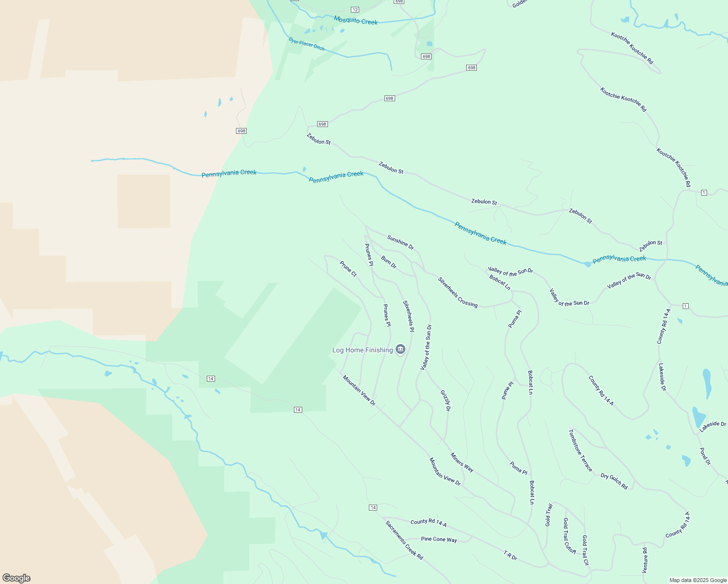map of restaurants, bars, coffee shops, grocery stores, and more near 674 Prunes Place in Fairplay