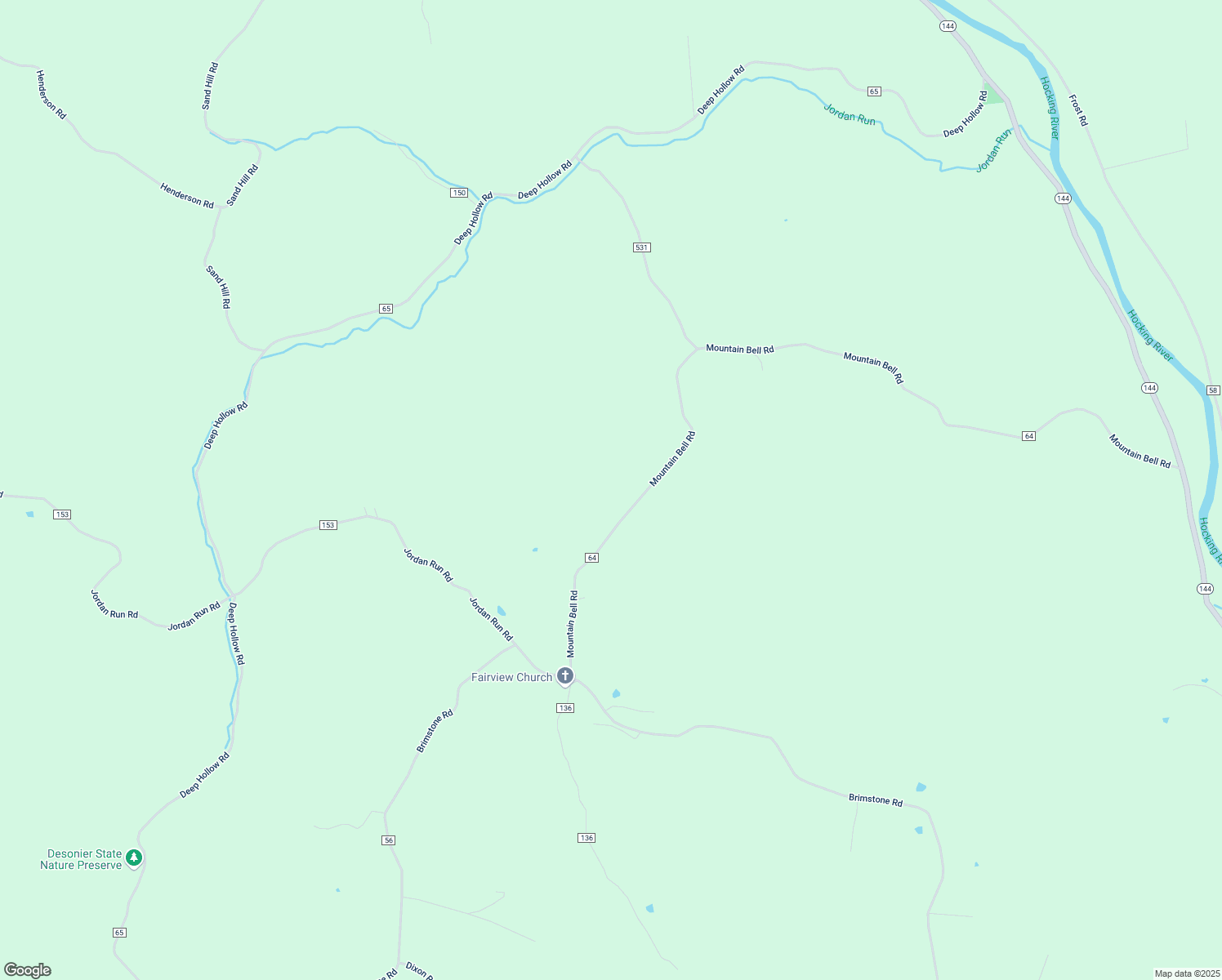 map of restaurants, bars, coffee shops, grocery stores, and more near 23800 Mountain Bell Road in Coolville