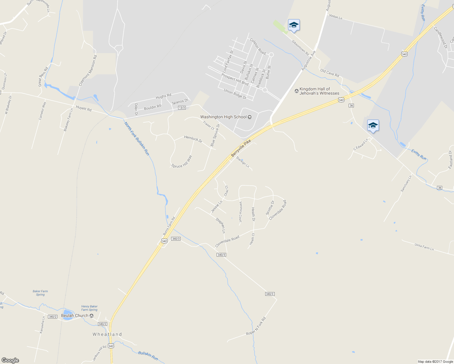 map of restaurants, bars, coffee shops, grocery stores, and more near 128 Chaz Court in Charles Town