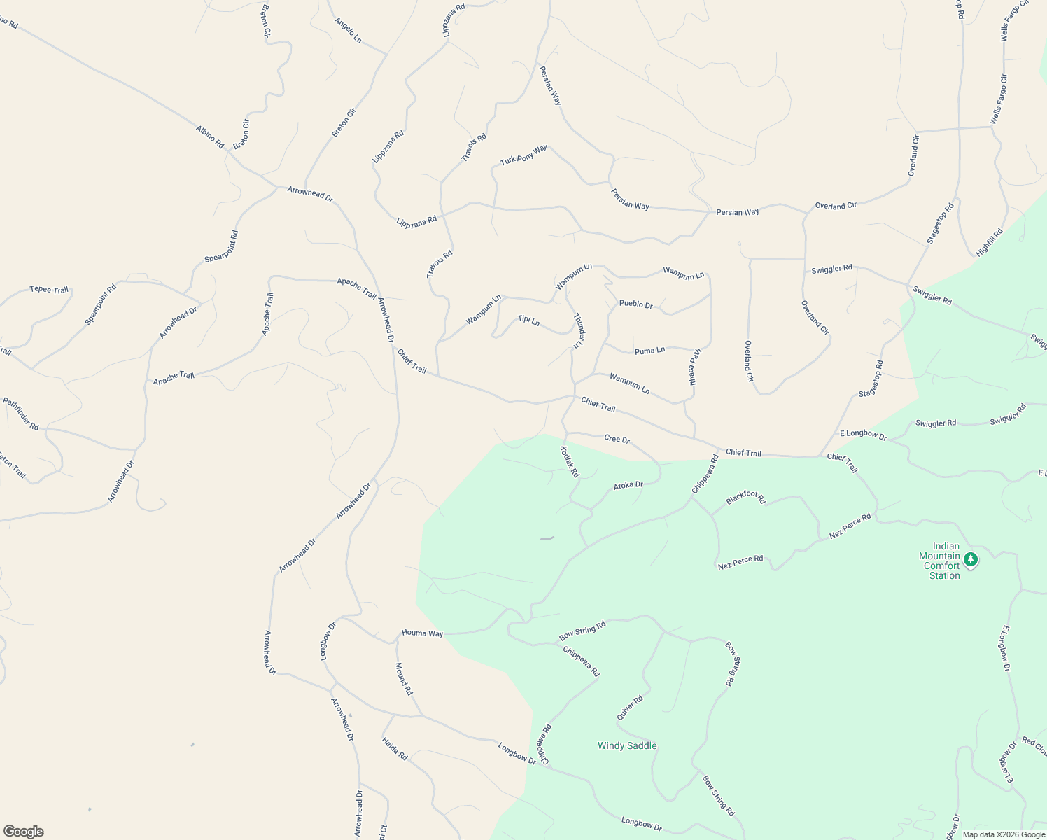 map of restaurants, bars, coffee shops, grocery stores, and more near 446 Chief Trail in Jefferson