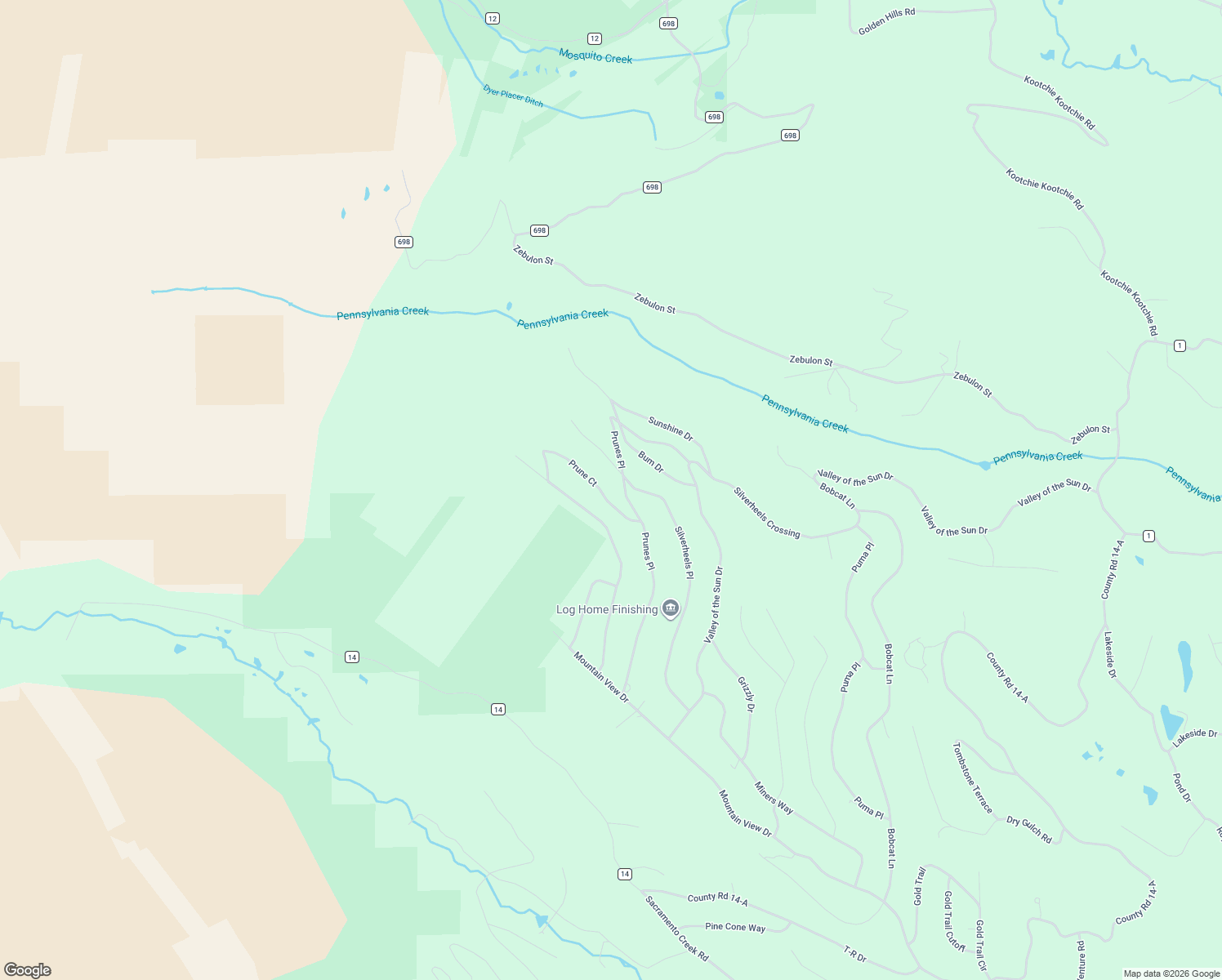 map of restaurants, bars, coffee shops, grocery stores, and more near 49 Silverheels Place in Fairplay