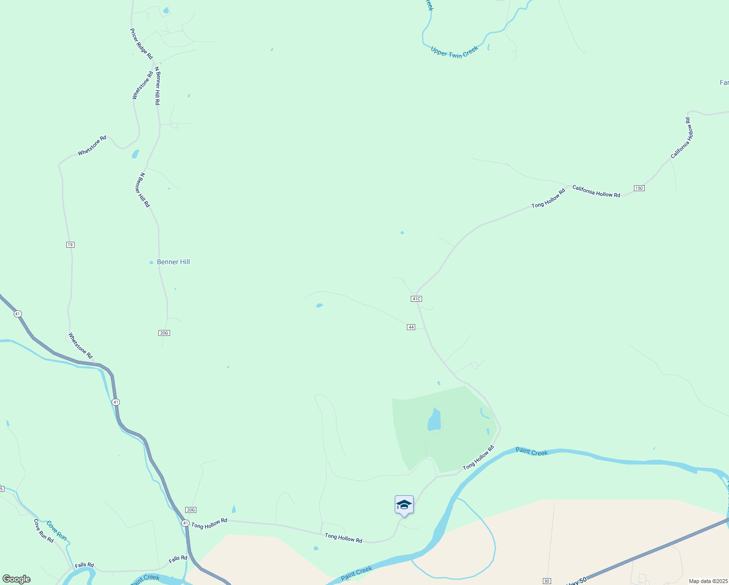 map of restaurants, bars, coffee shops, grocery stores, and more near 266 Penwell Hollow Road in Bainbridge