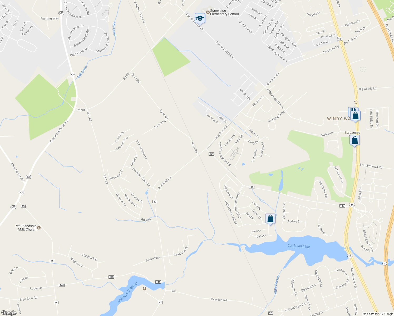 map of restaurants, bars, coffee shops, grocery stores, and more near 3070 Brenford Road in Smyrna