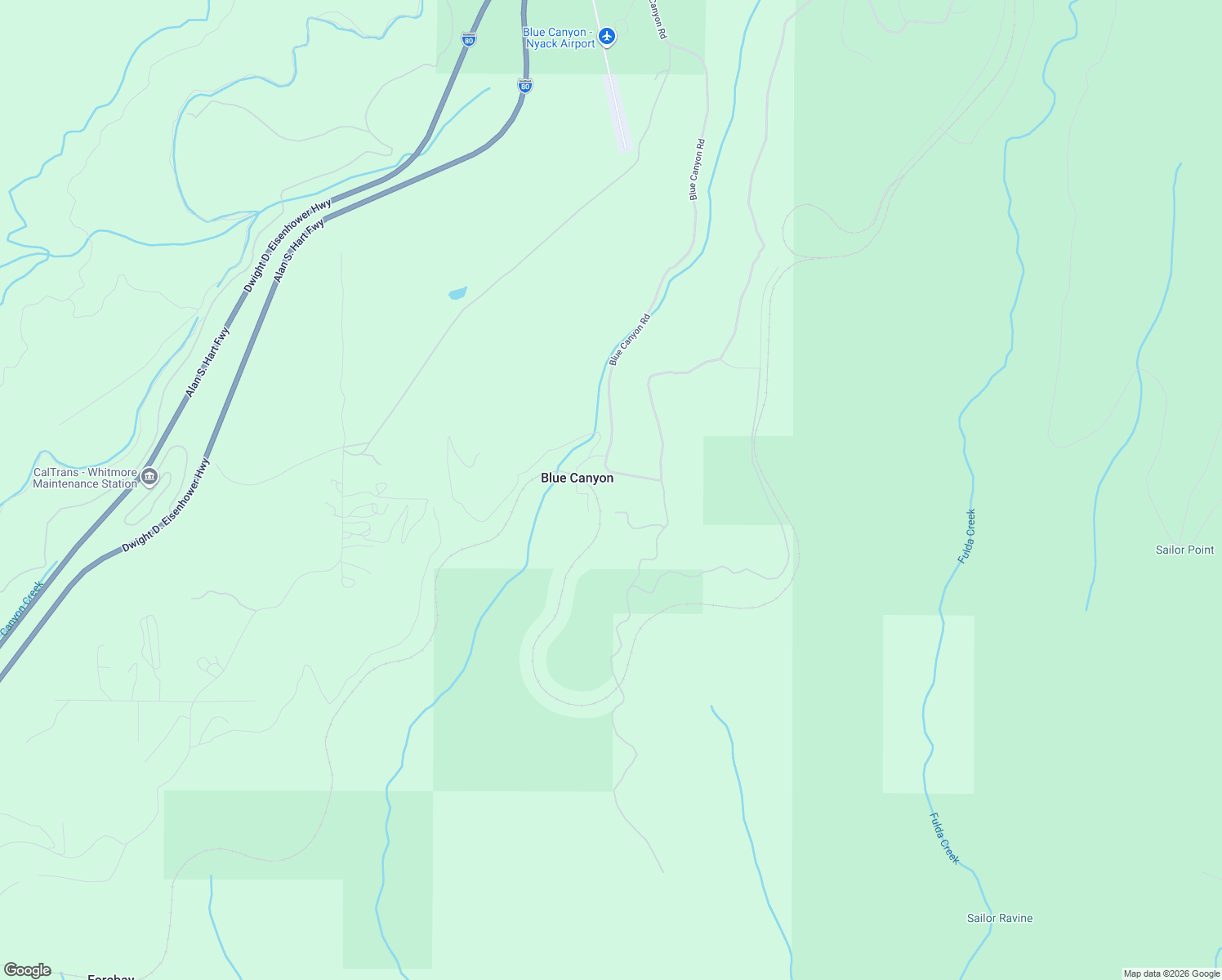 map of restaurants, bars, coffee shops, grocery stores, and more near 798 Blue Canyon Road in Alta