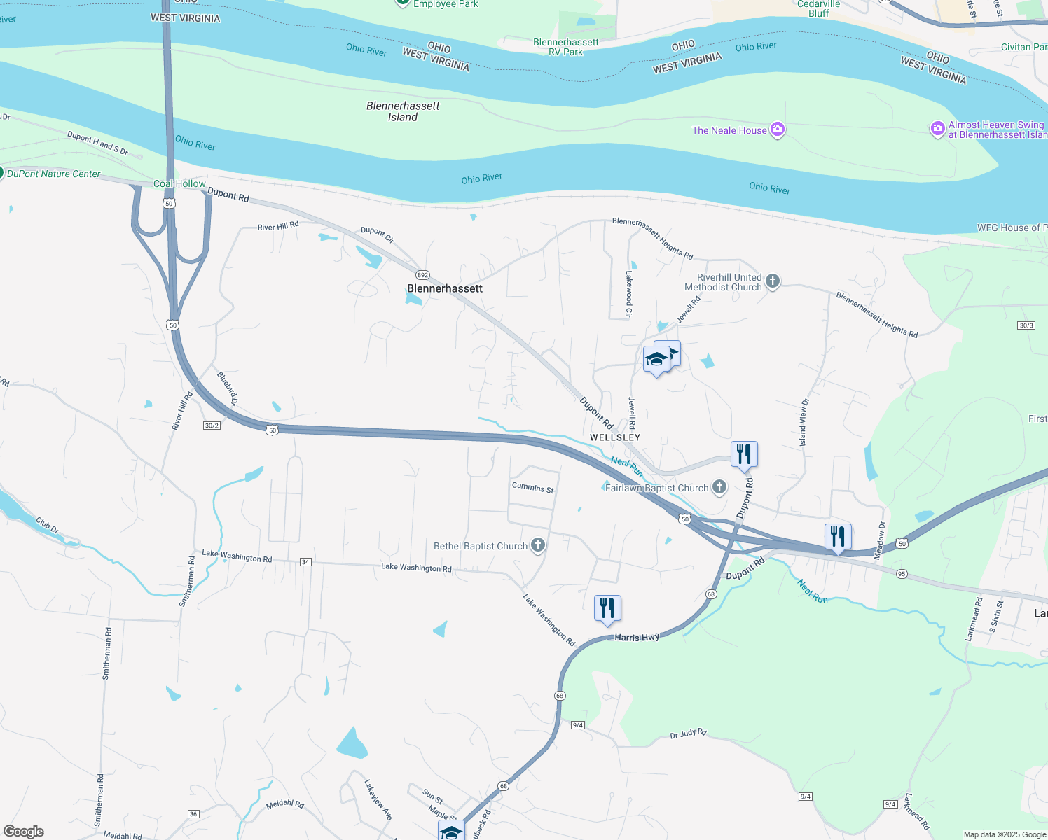 map of restaurants, bars, coffee shops, grocery stores, and more near 240 Ivan Street in Washington