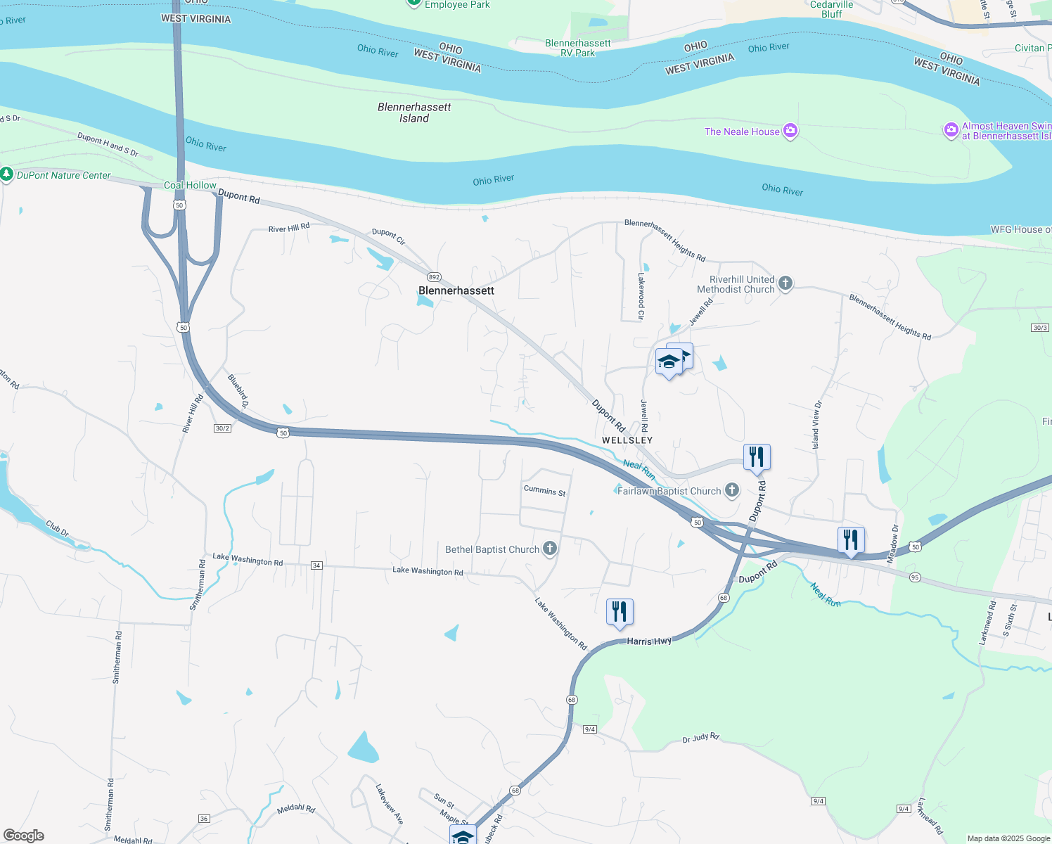 map of restaurants, bars, coffee shops, grocery stores, and more near 240 Ivan Street in Washington