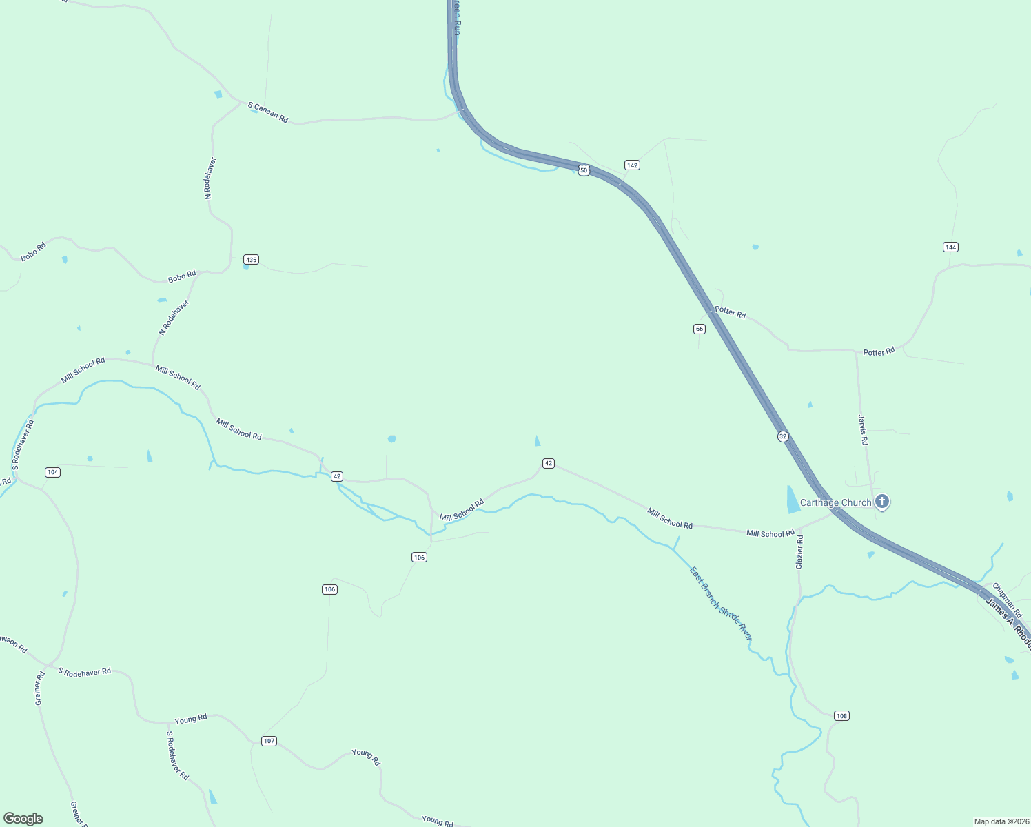 map of restaurants, bars, coffee shops, grocery stores, and more near 19656 Mill School Road in Guysville