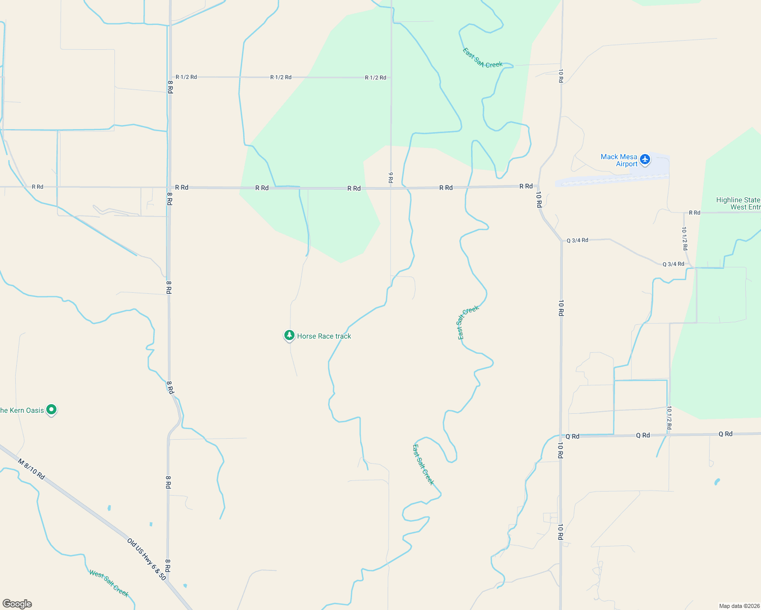 map of restaurants, bars, coffee shops, grocery stores, and more near 1777 9 Road in Mack