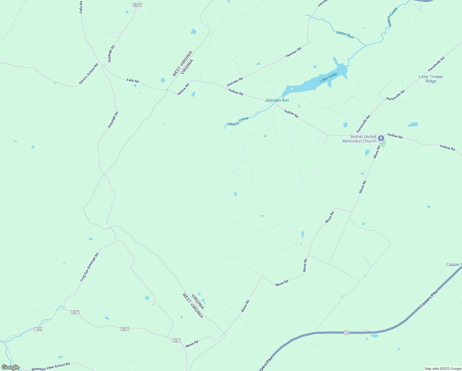 map of restaurants, bars, coffee shops, grocery stores, and more near 384 Harry Hiett Lane in Gore