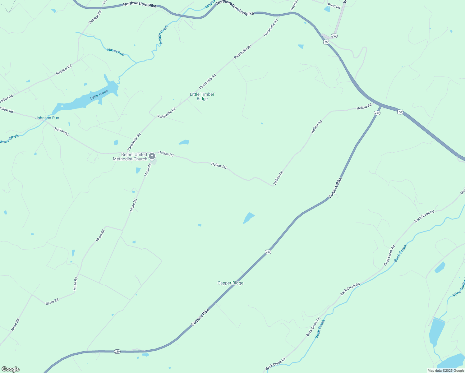 map of restaurants, bars, coffee shops, grocery stores, and more near 975 Hollow Road in Gore