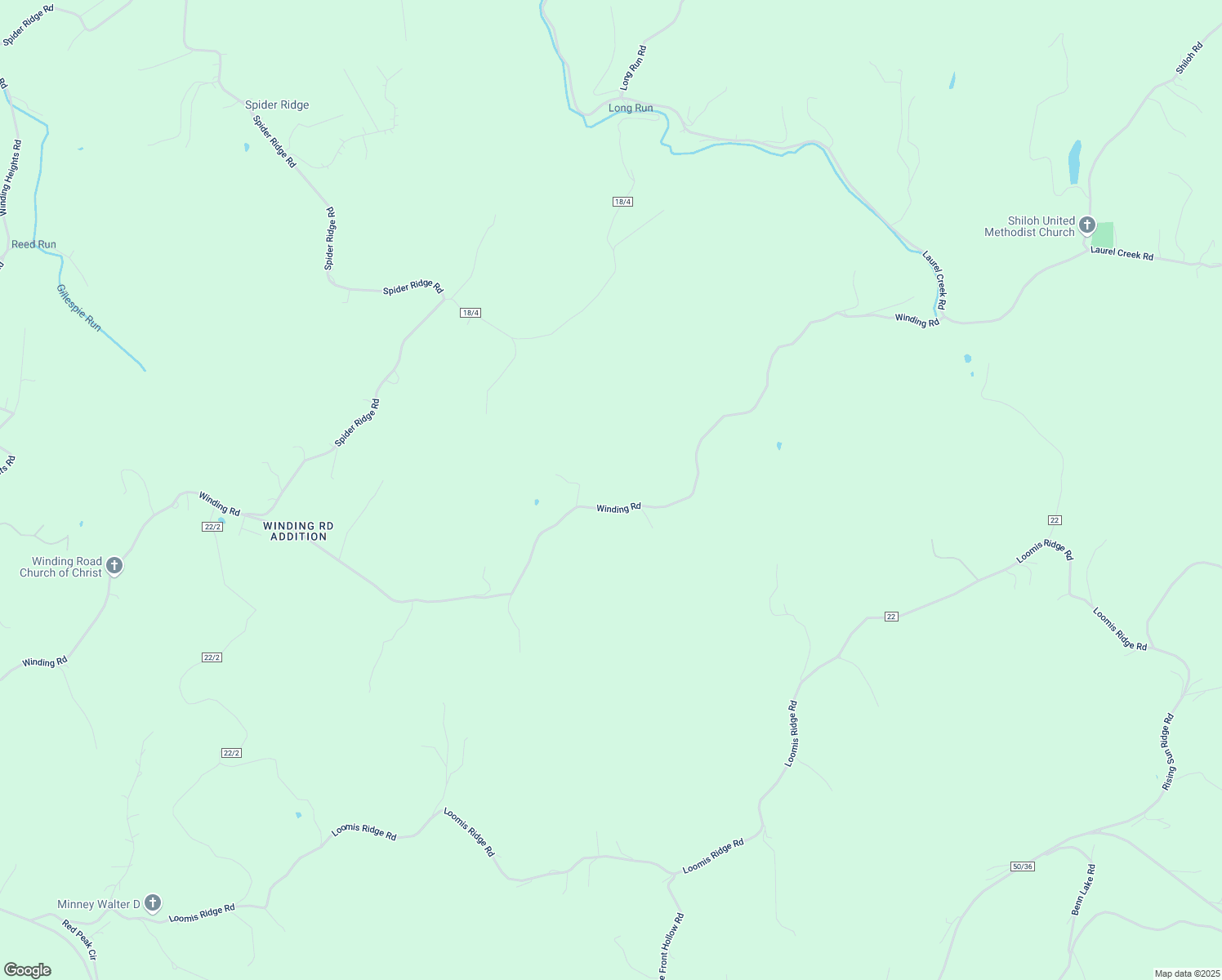 map of restaurants, bars, coffee shops, grocery stores, and more near 2515 Winding Road in Parkersburg