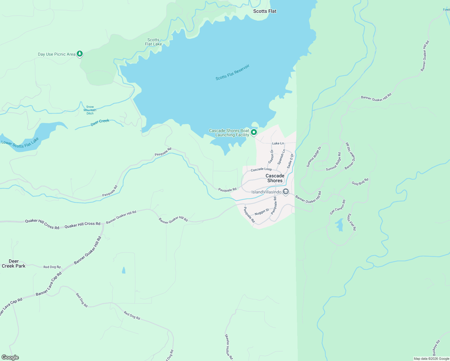 map of restaurants, bars, coffee shops, grocery stores, and more near 16090 Pasquale Road in Nevada City