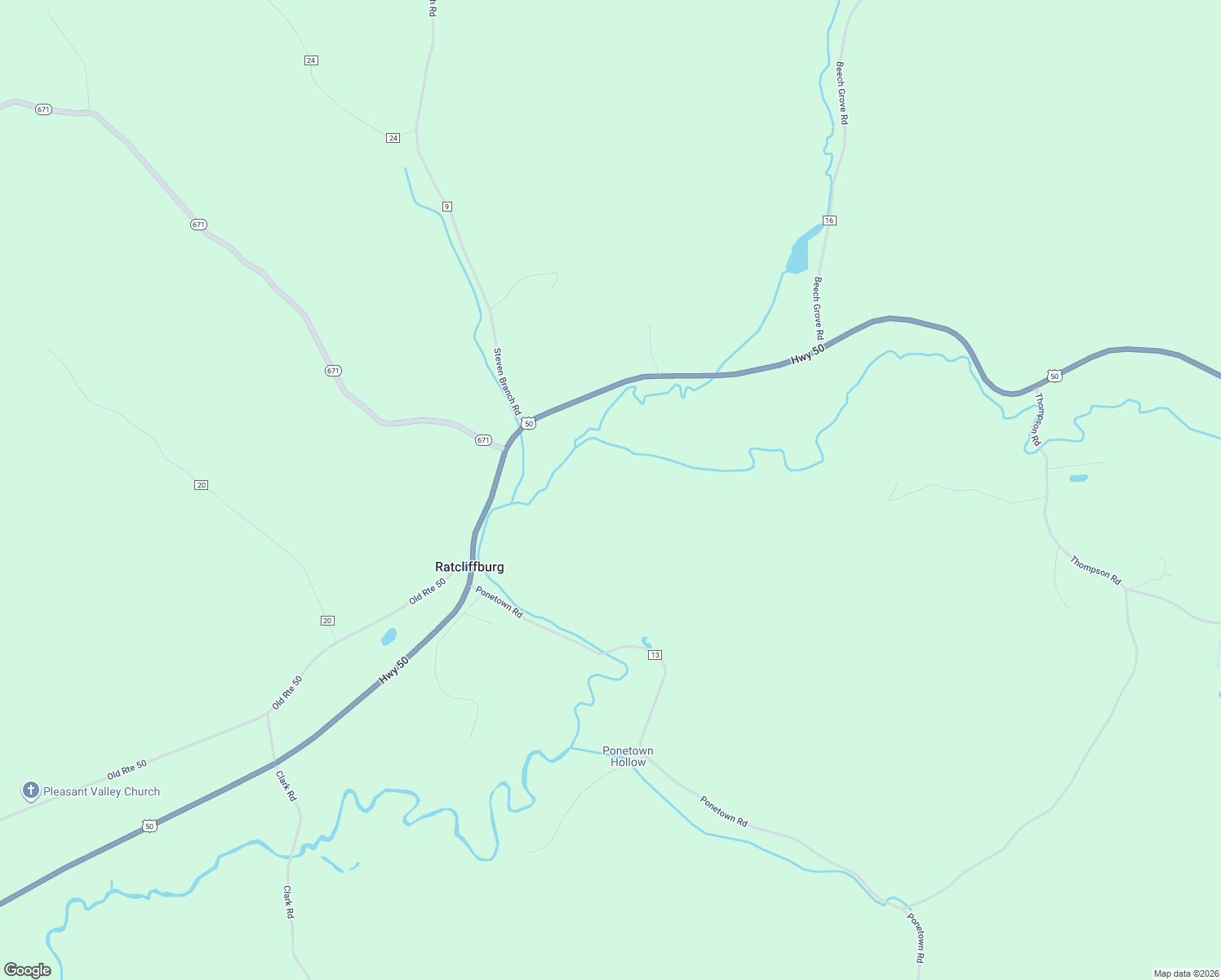map of restaurants, bars, coffee shops, grocery stores, and more near in Ratcliffburg