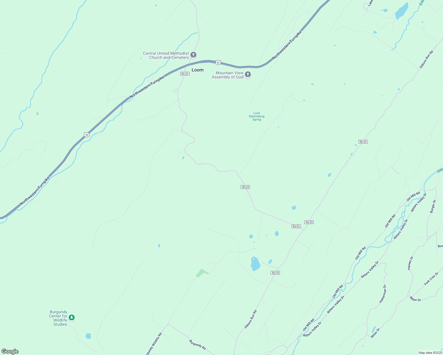 map of restaurants, bars, coffee shops, grocery stores, and more near 1168 Becks Gap Road in Capon Bridge