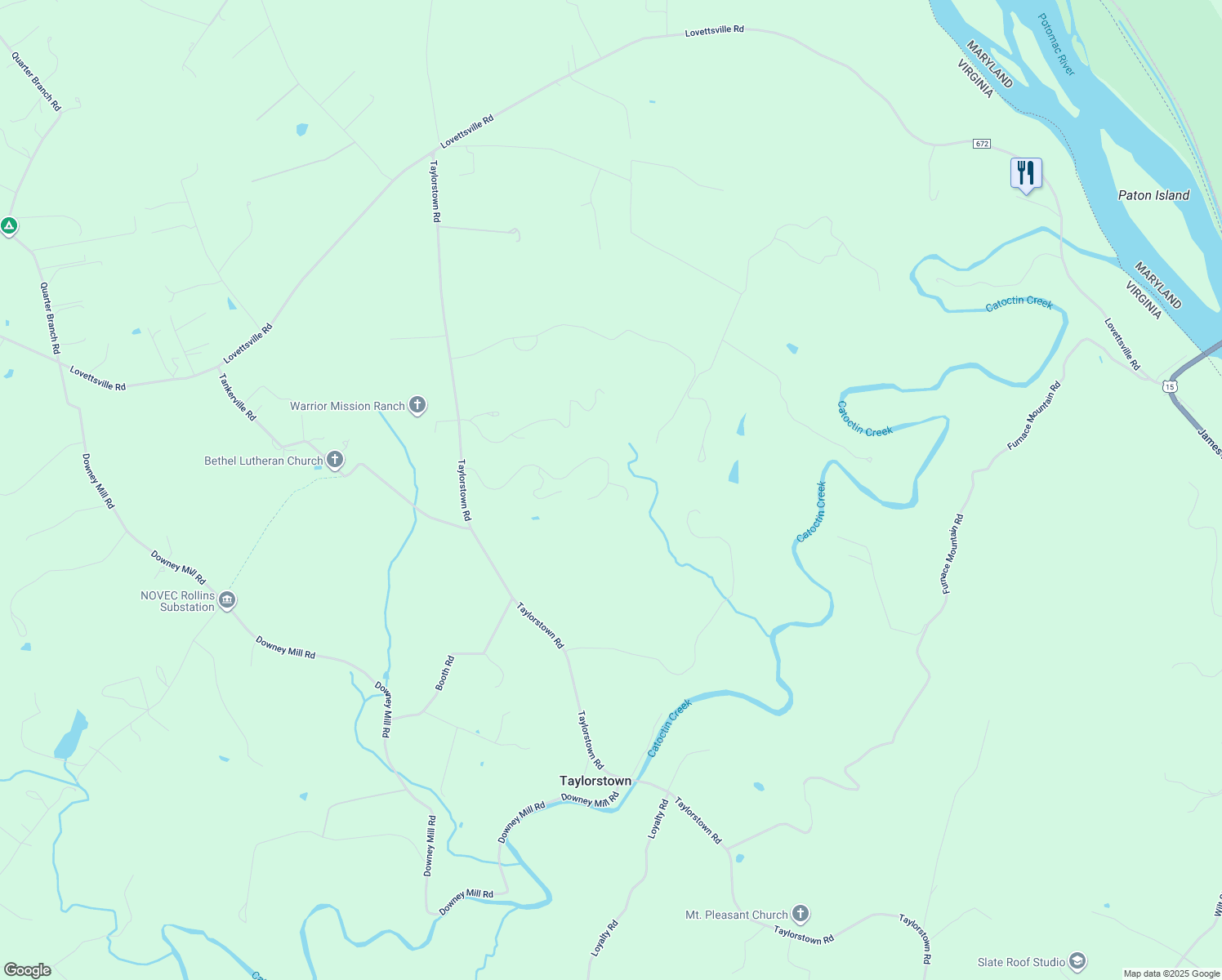 map of restaurants, bars, coffee shops, grocery stores, and more near 41060 Hickory Shade Lane in Lovettsville