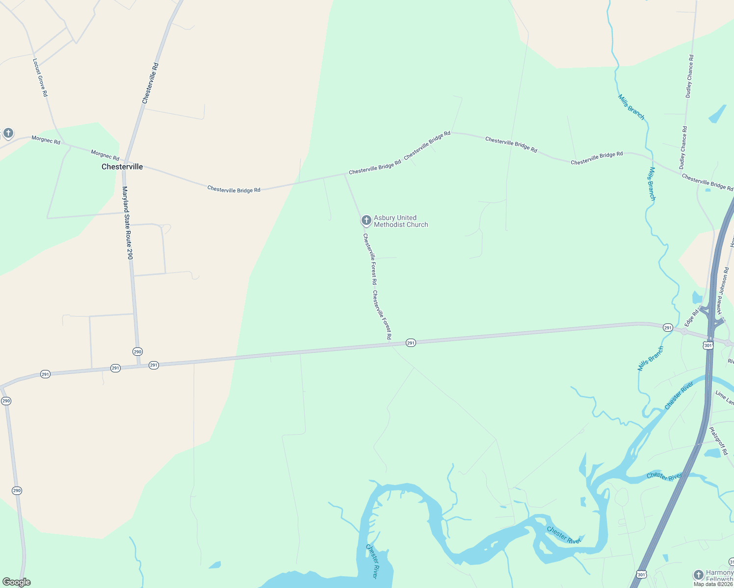 map of restaurants, bars, coffee shops, grocery stores, and more near 10612 Chesterville Forest Rd in Millington