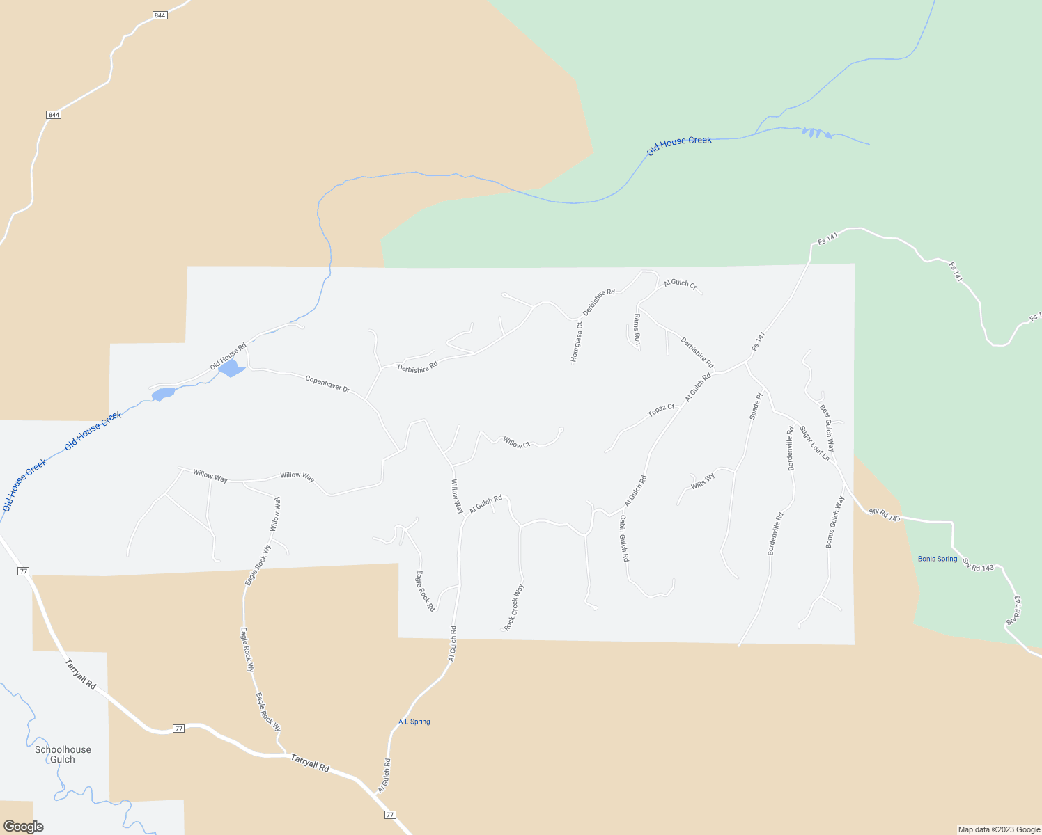 map of restaurants, bars, coffee shops, grocery stores, and more near 449 Willow Way in Jefferson