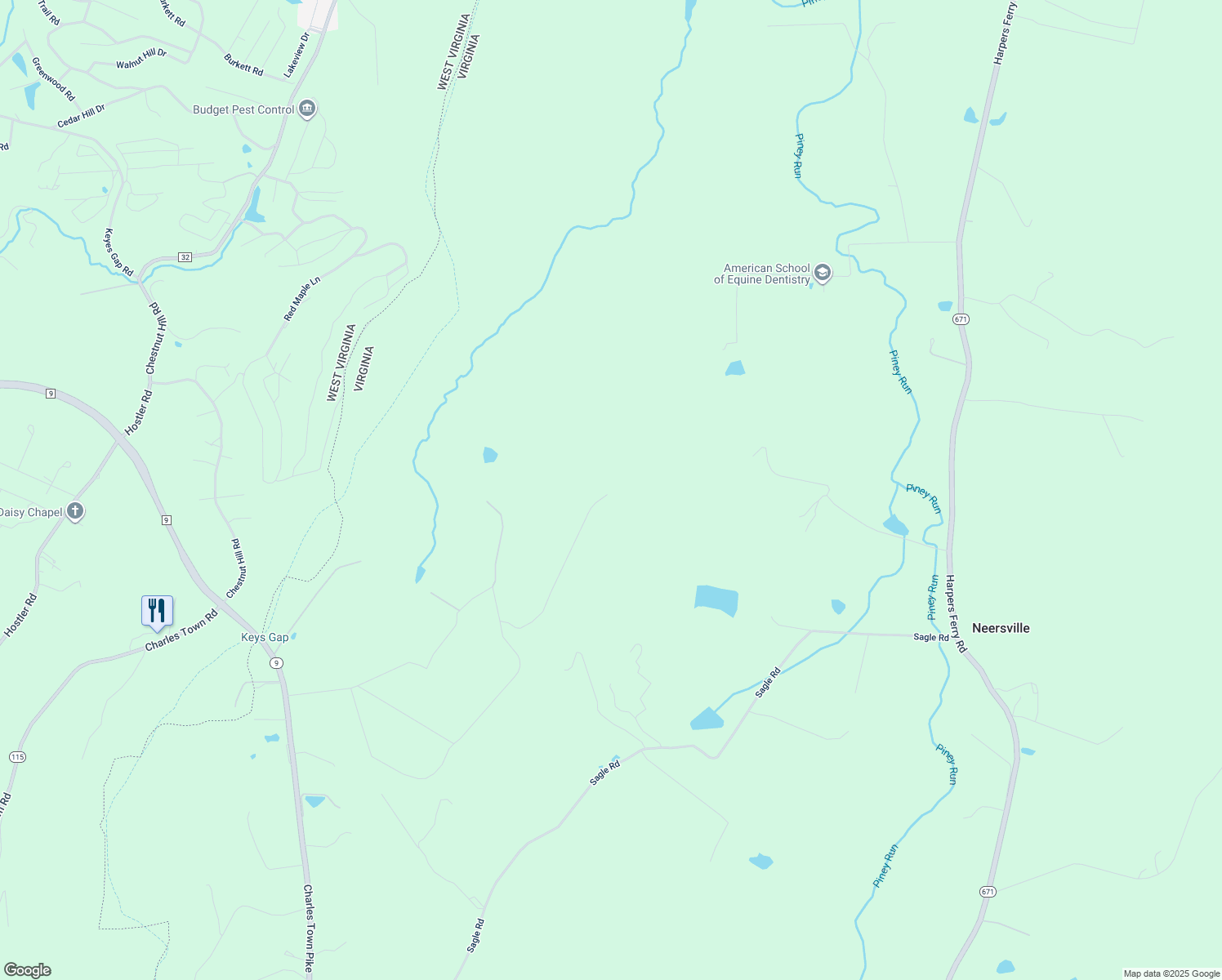 map of restaurants, bars, coffee shops, grocery stores, and more near 12629 Mountainhouse Lane in Purcellville