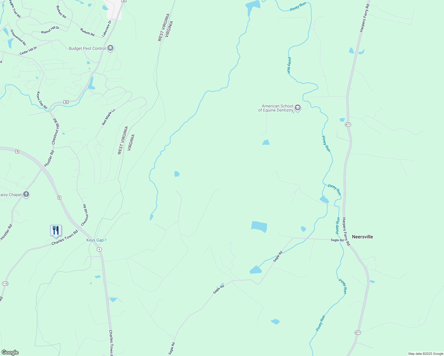 map of restaurants, bars, coffee shops, grocery stores, and more near 12629 Mountainhouse Lane in Purcellville