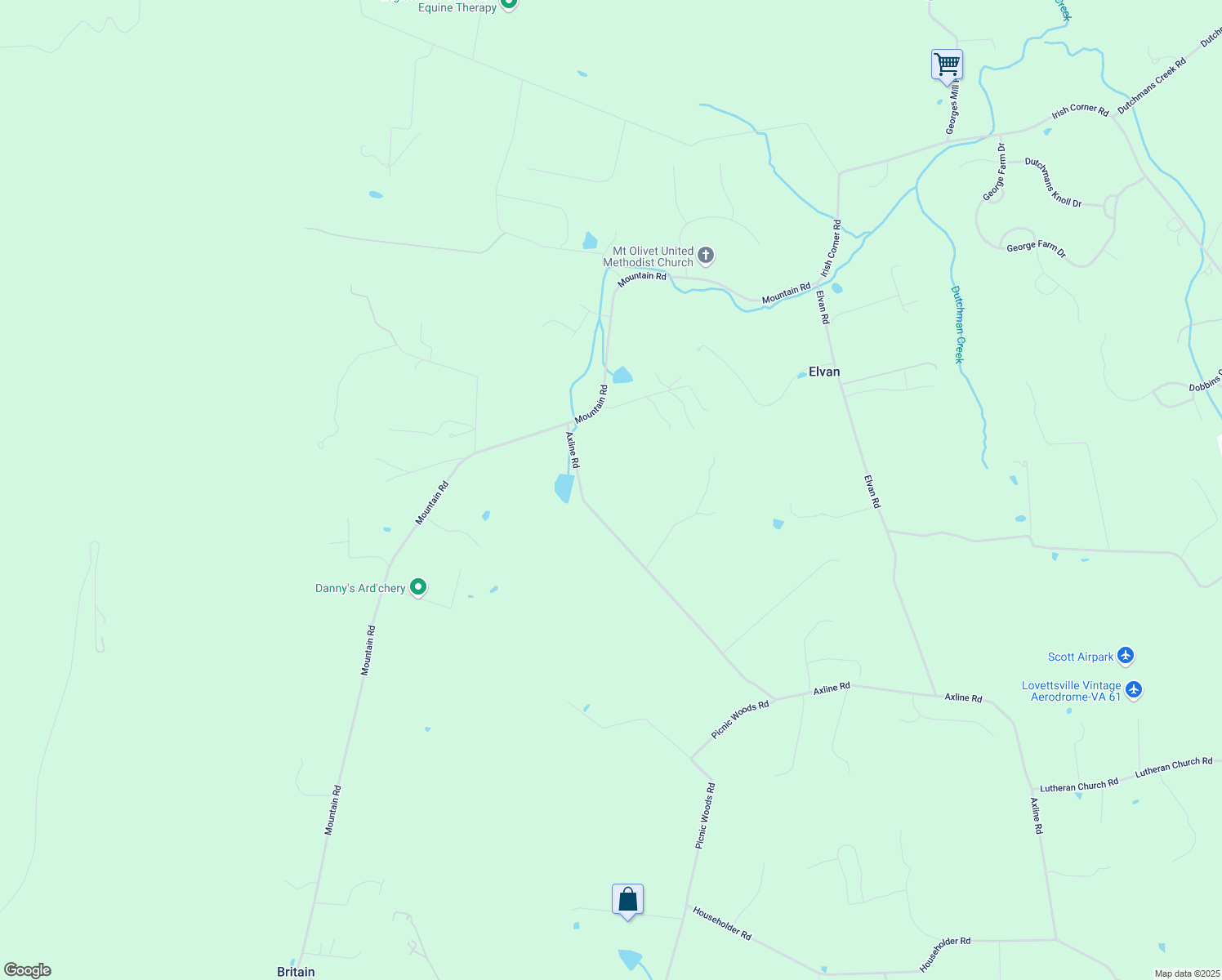 map of restaurants, bars, coffee shops, grocery stores, and more near 12080 Axline Rd in Lovettsville