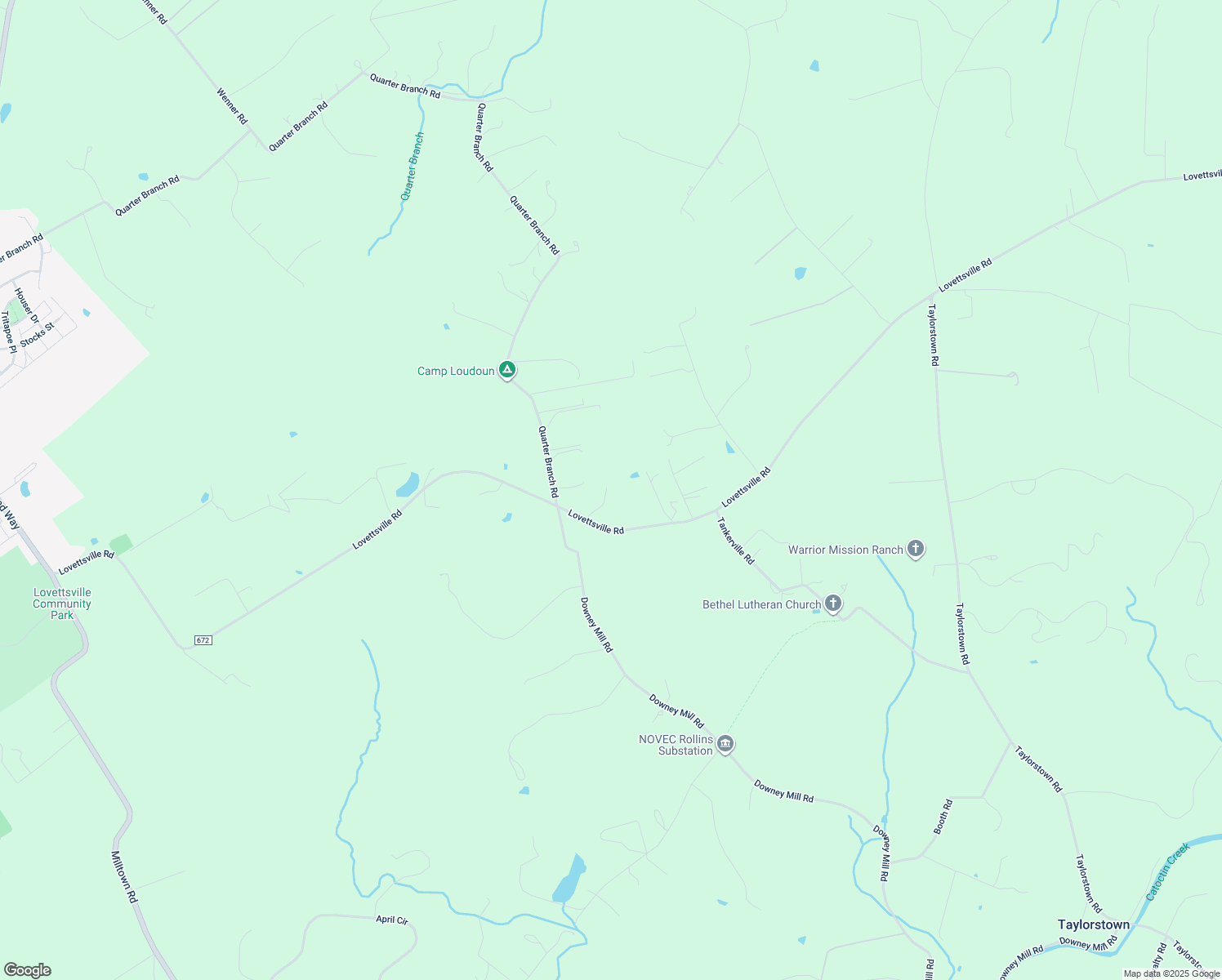 map of restaurants, bars, coffee shops, grocery stores, and more near 40332 Lovettsville Rd in Lovettsville