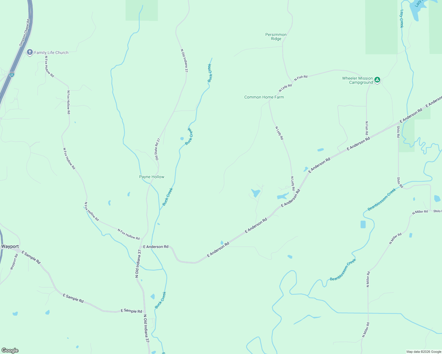 map of restaurants, bars, coffee shops, grocery stores, and more near 4355 East Streacher Road in Bloomington