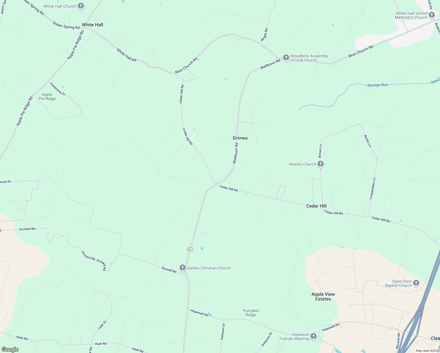 map of restaurants, bars, coffee shops, grocery stores, and more near 2221 Welltown Rd in Winchester