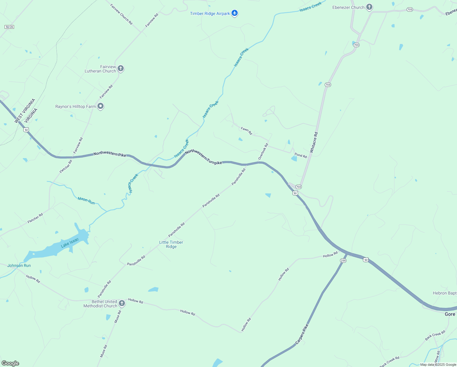 map of restaurants, bars, coffee shops, grocery stores, and more near 188 Parishville Road in Gore