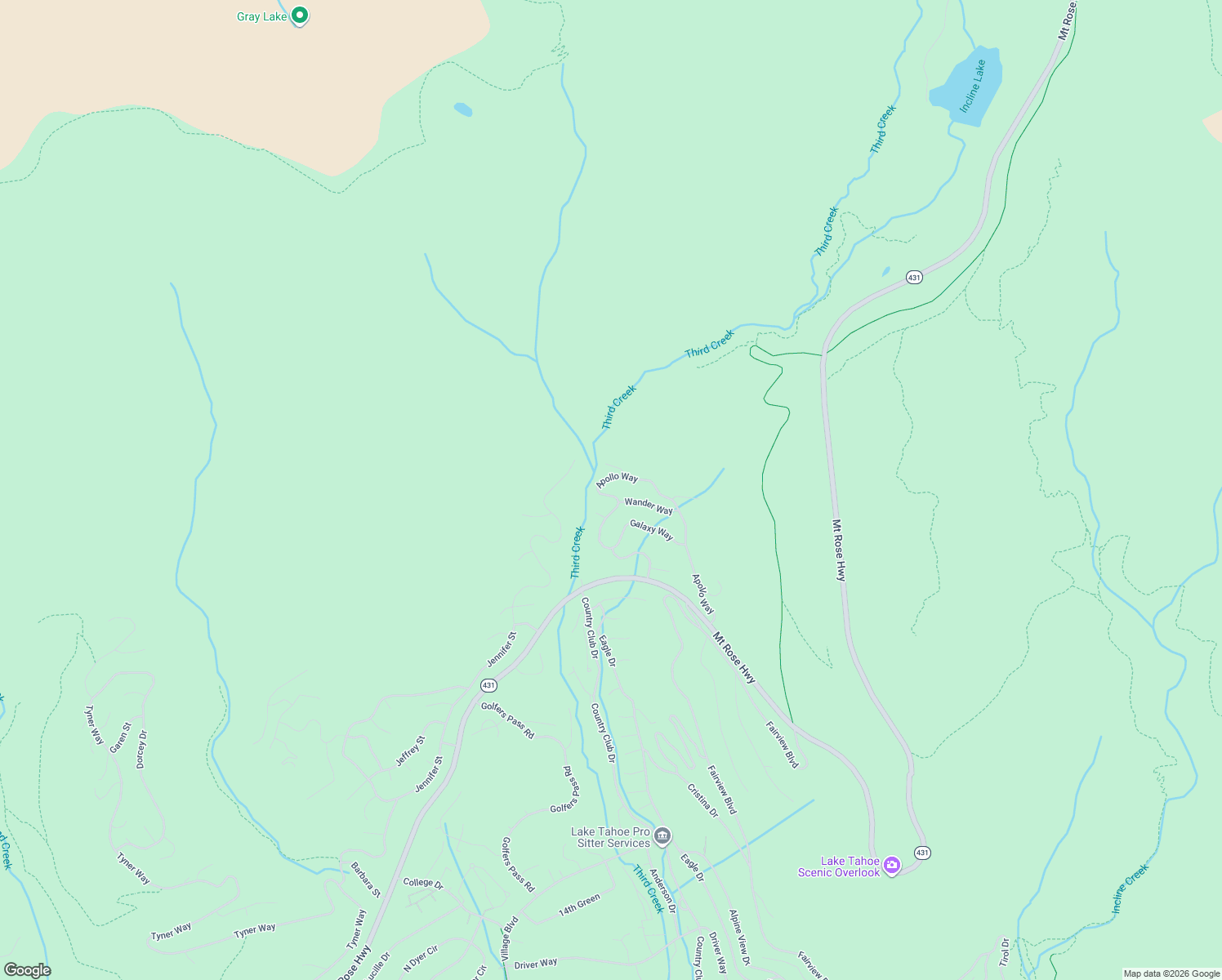 map of restaurants, bars, coffee shops, grocery stores, and more near 972 Apollo Way in Incline Village