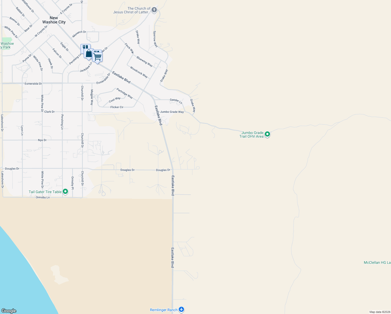 map of restaurants, bars, coffee shops, grocery stores, and more near 4705 Cavataio Road in Carson City