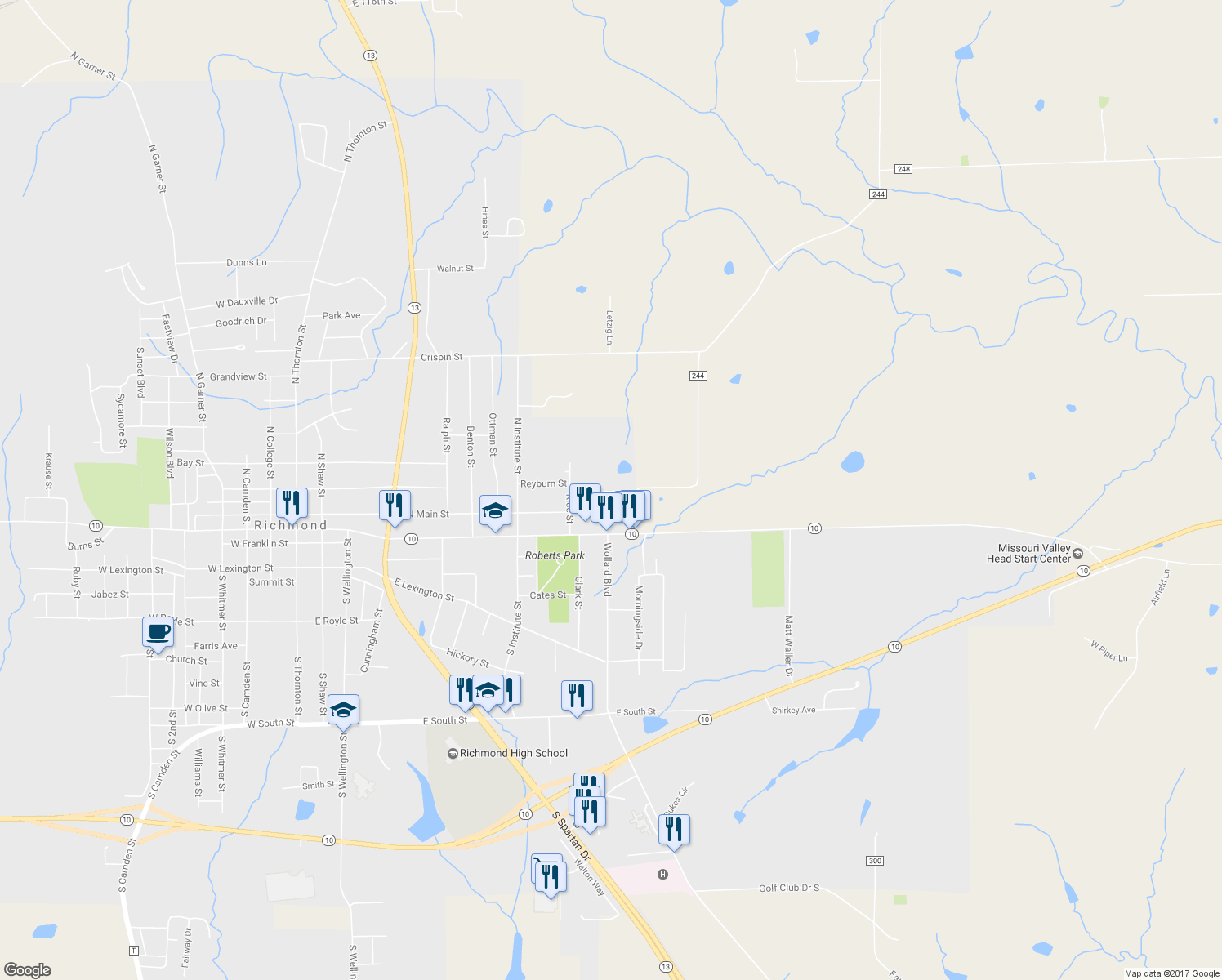 map of restaurants, bars, coffee shops, grocery stores, and more near 1006 Mitchell Avenue in Richmond
