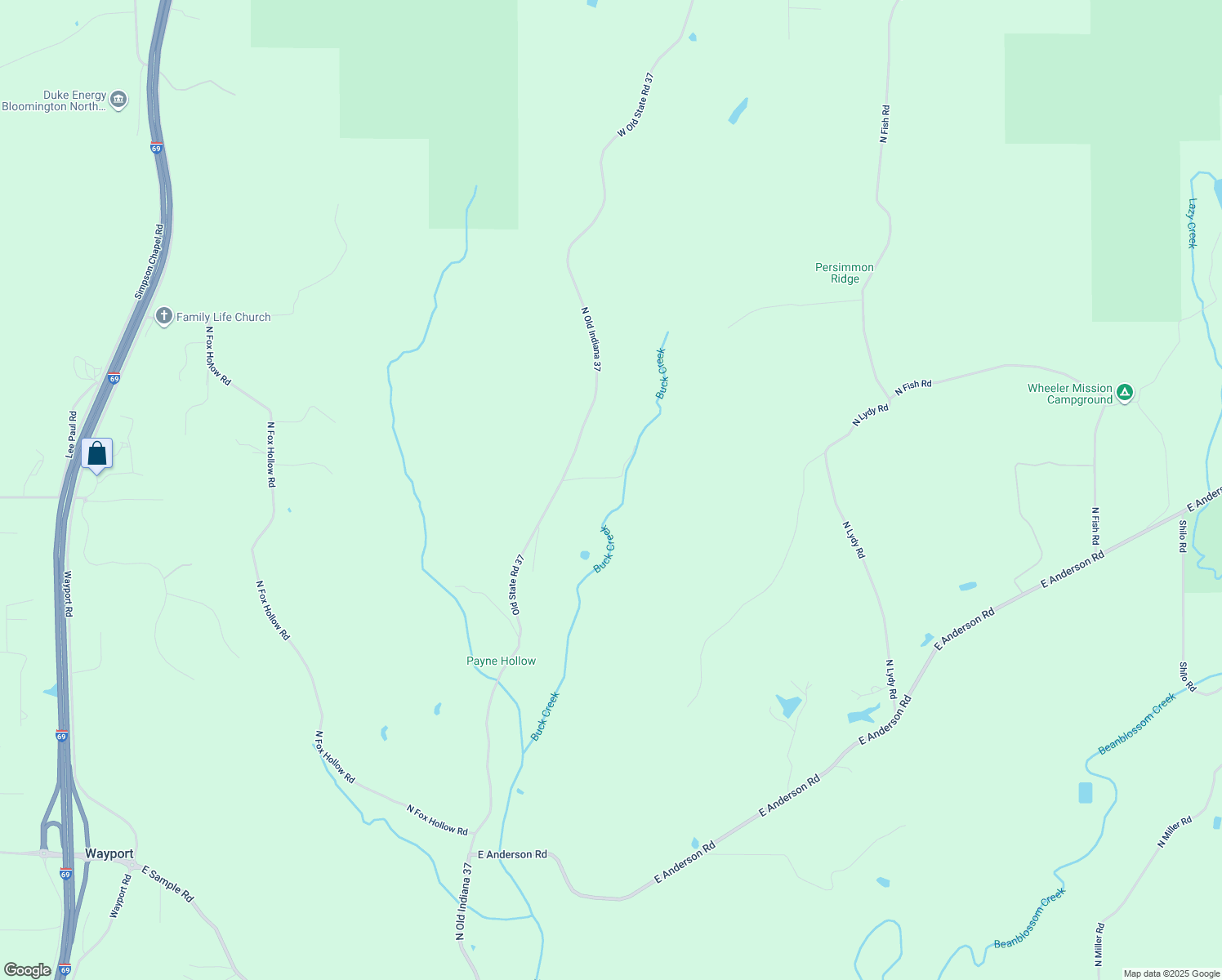 map of restaurants, bars, coffee shops, grocery stores, and more near 3779 Newt Fulford Road in Bloomington