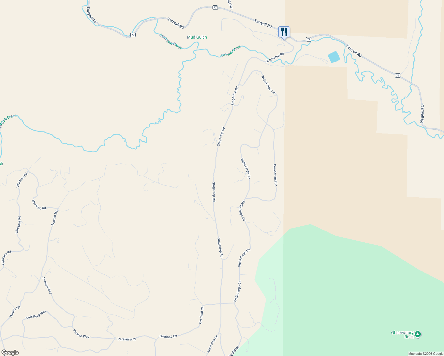 map of restaurants, bars, coffee shops, grocery stores, and more near 1722 Stagestop Road in Jefferson