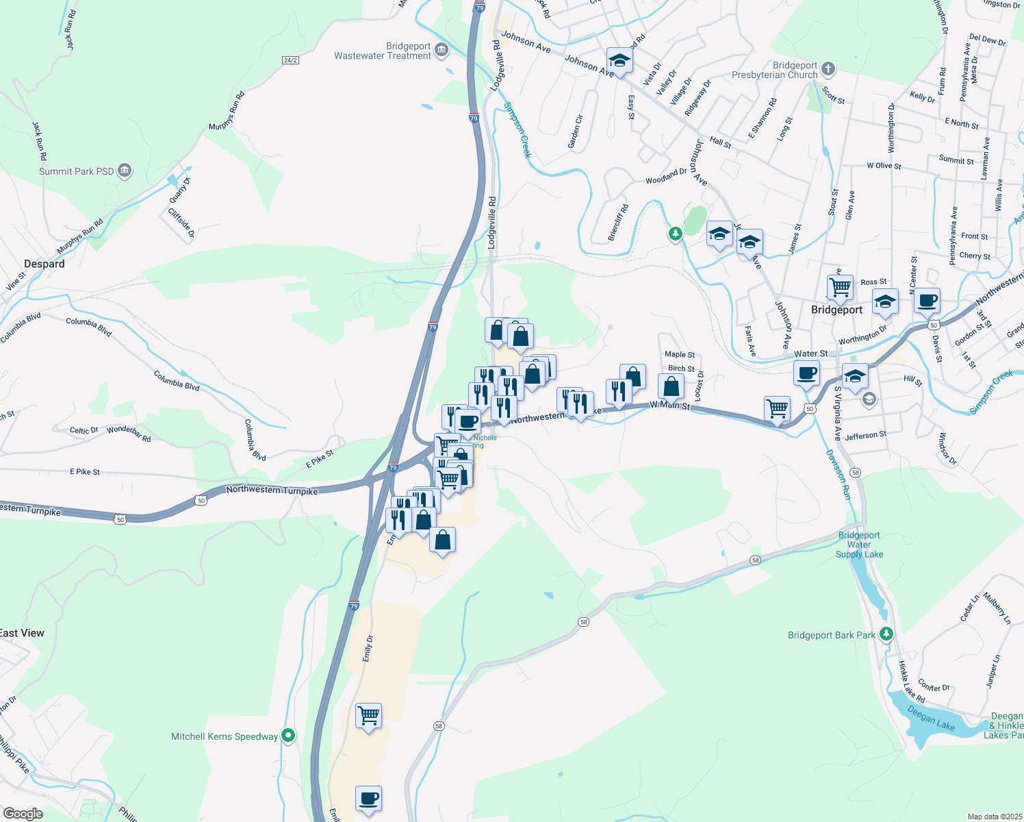 1230 West Main Street, Bridgeport WV Walk Score