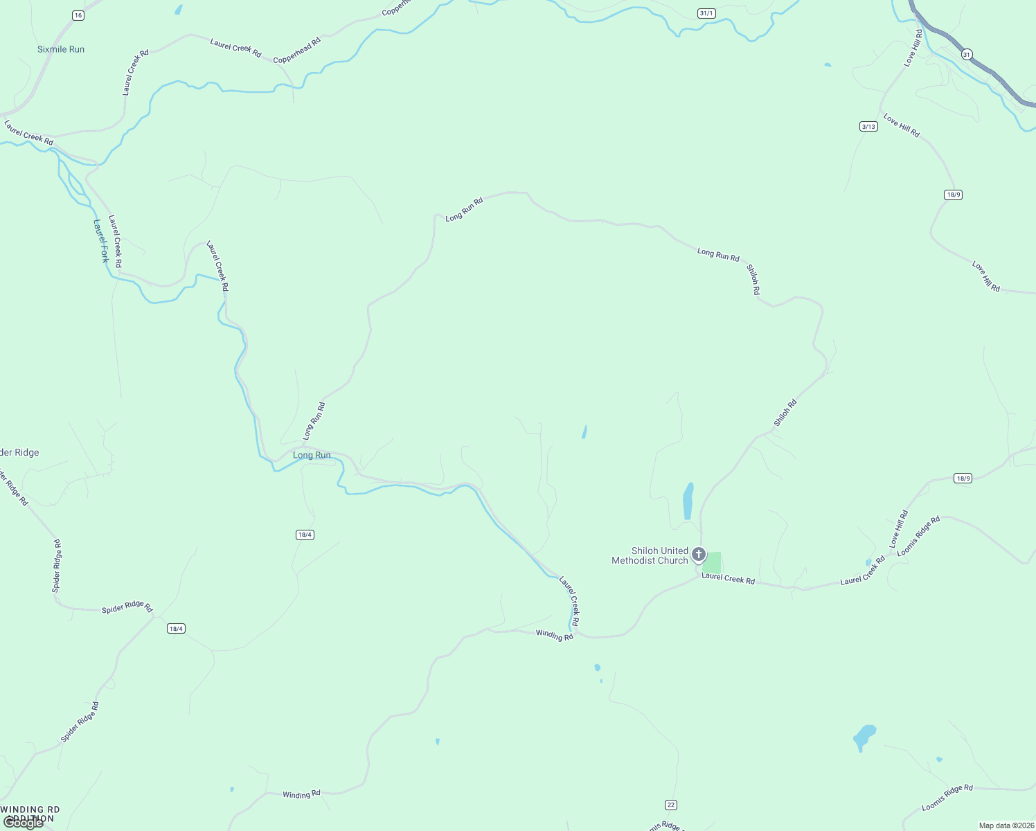 map of restaurants, bars, coffee shops, grocery stores, and more near 2711 Laurel Creek Road in Waverly