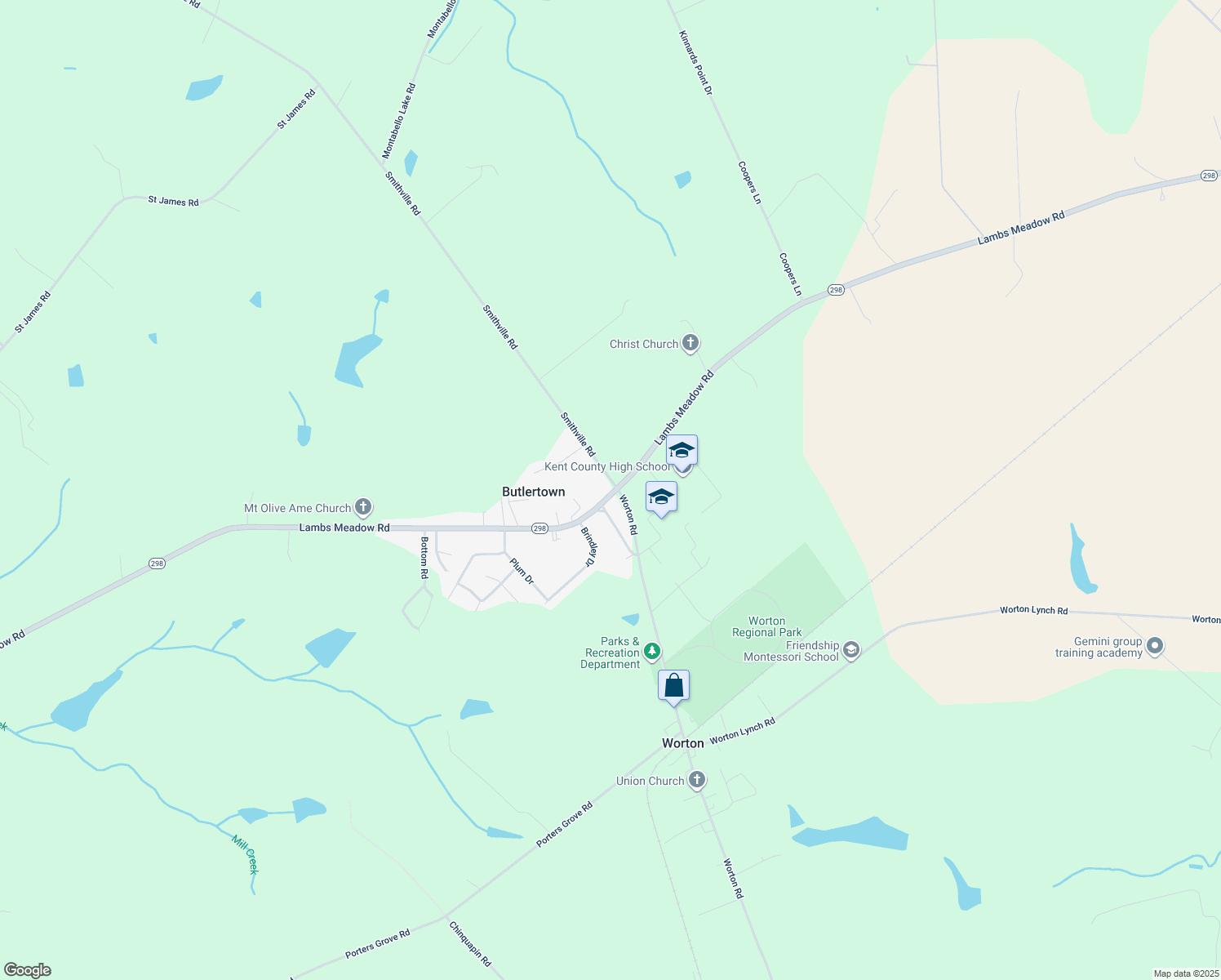 25185 Smithville Road, Worton MD Walk Score