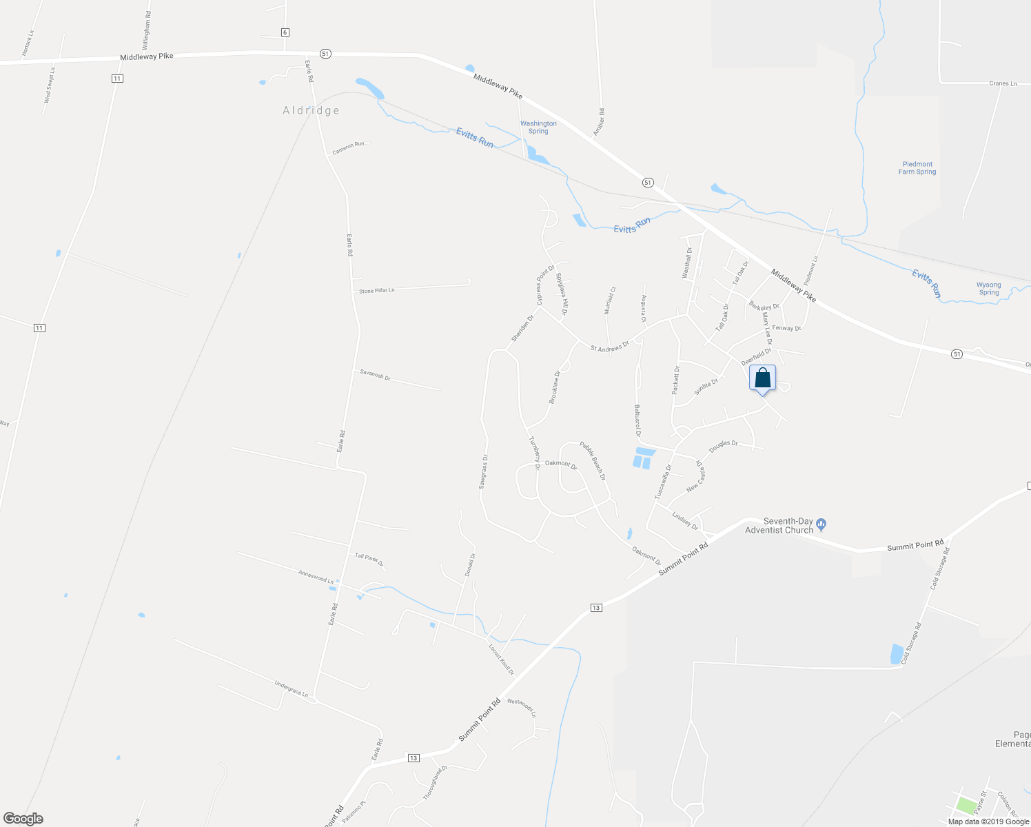 map of restaurants, bars, coffee shops, grocery stores, and more near 519 Turnberry Dr in Charles Town
