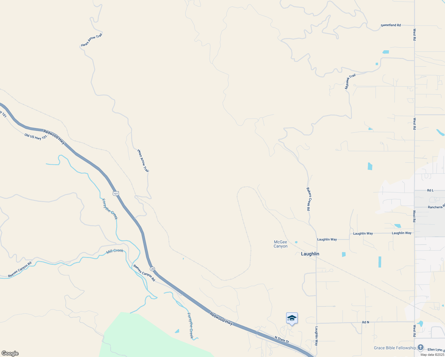 map of restaurants, bars, coffee shops, grocery stores, and more near in Redwood Valley